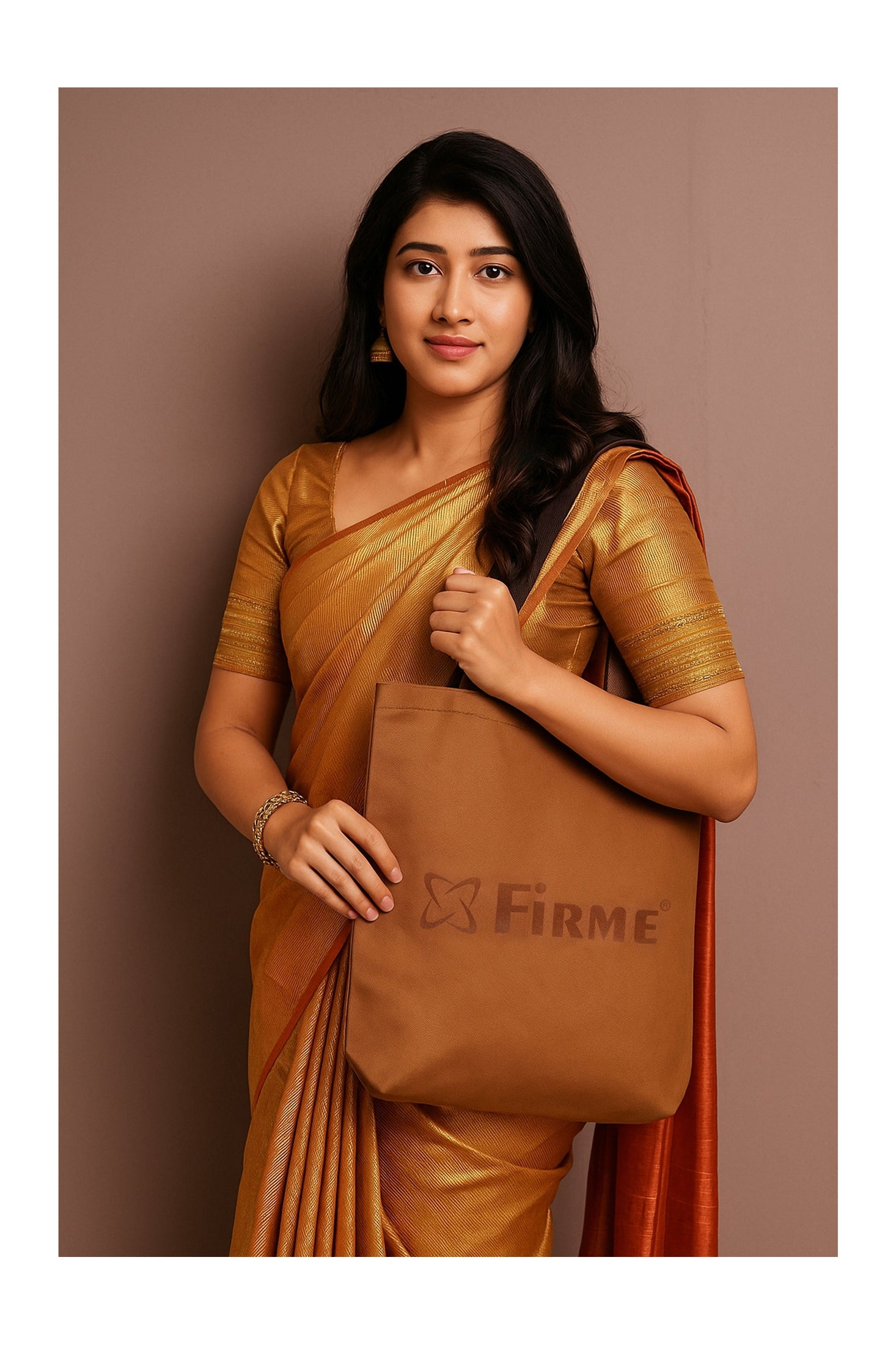 Firme tote bag in solid color with two handles and a spacious interior.