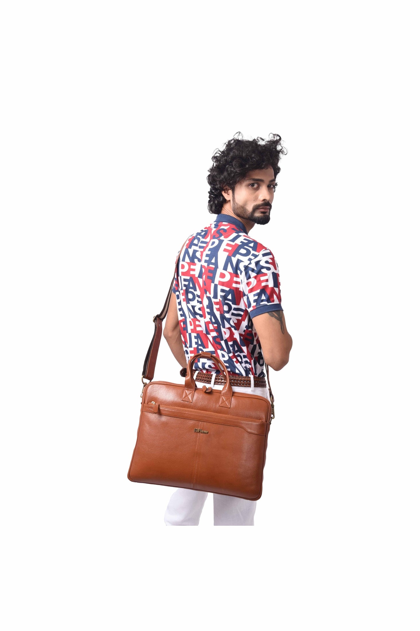 Classic Leather Laptop Bag.