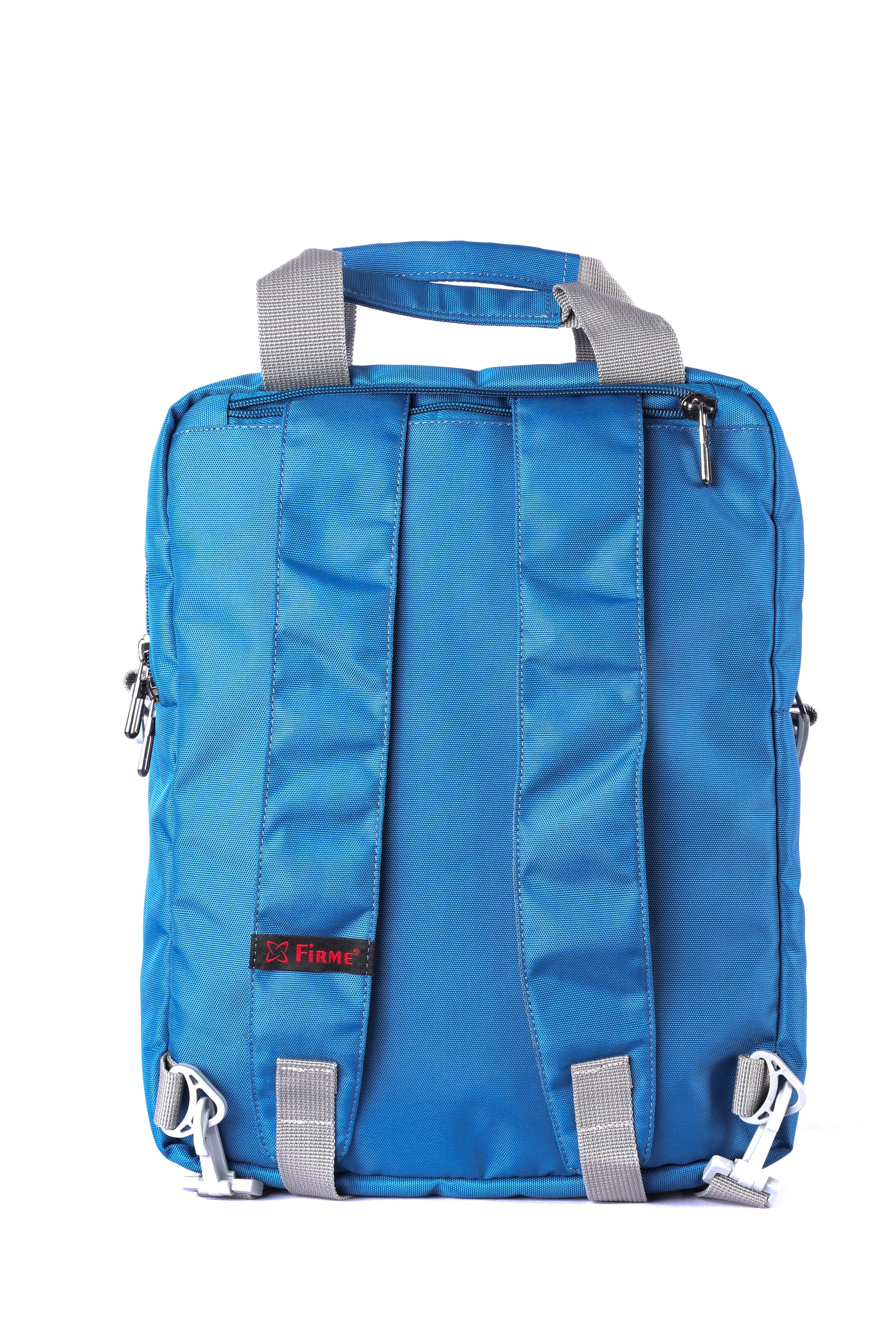 Black convertible backpack for men with multiple compartments and padded shoulder straps
