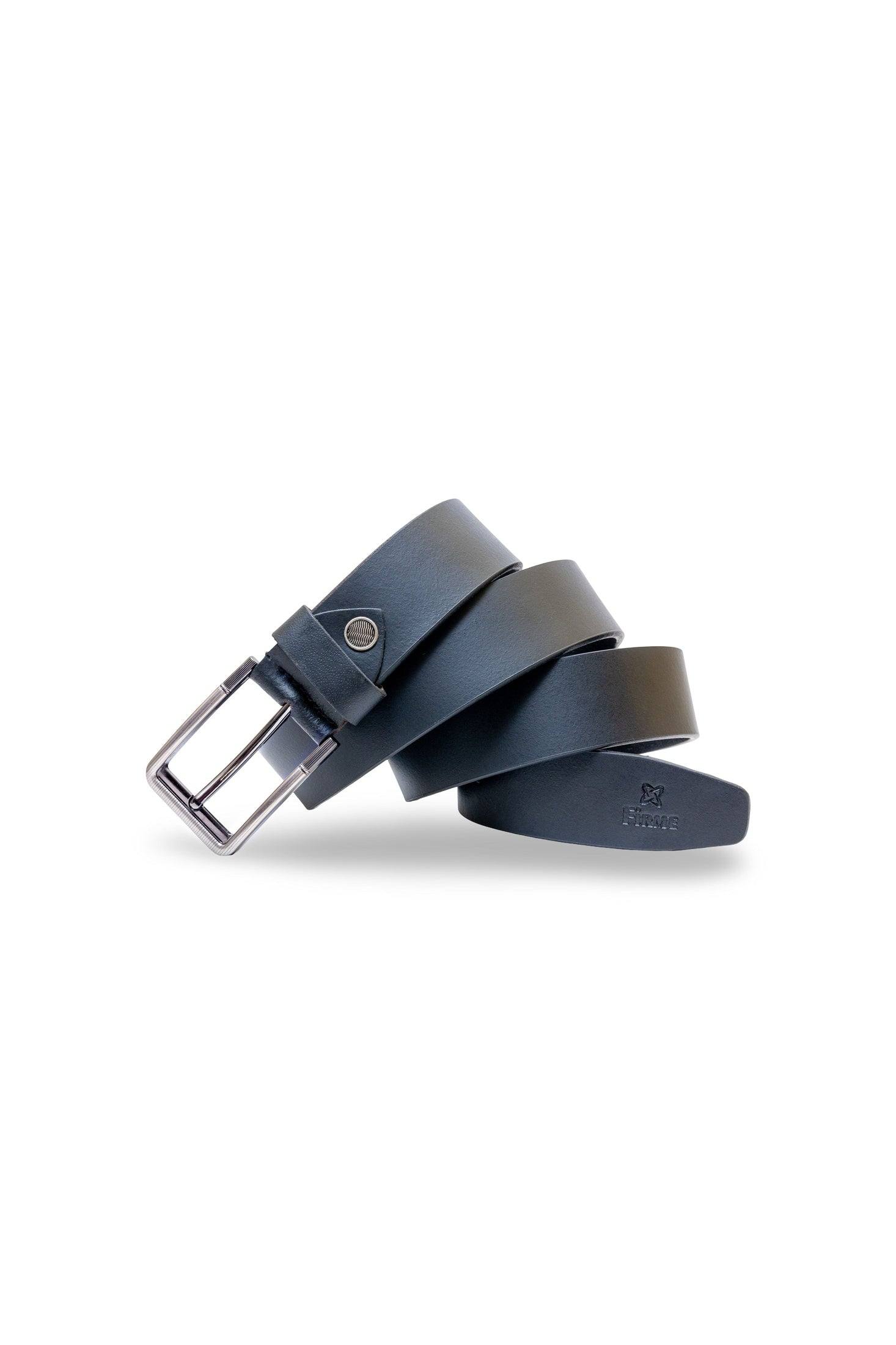 Mens Leather Belt With Fix Buckel | Genuine Leather Belt For Men (Fit Upto 46 Inches, Black ).