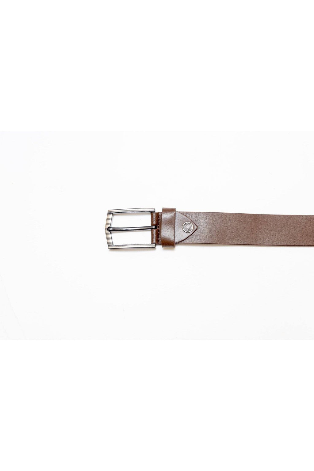 Mens Leather Belt With Fix Buckel | Genuine Leather Belt For Men (Fit Upto 46 Inches, Brown ).