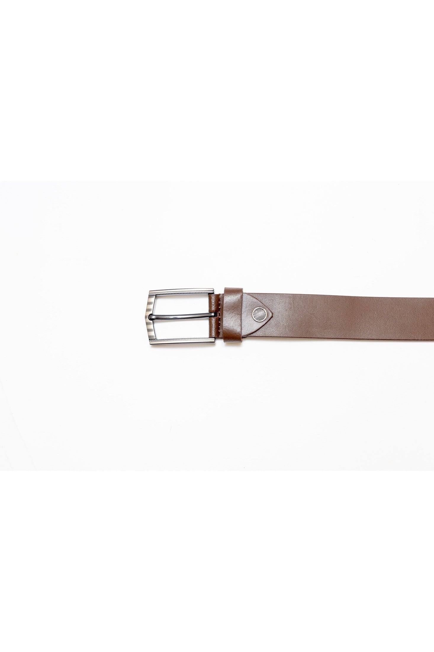 Mens Leather Belt With Fix Buckel | Genuine Leather Belt For Men (Fit Upto 46 Inches, Brown ).