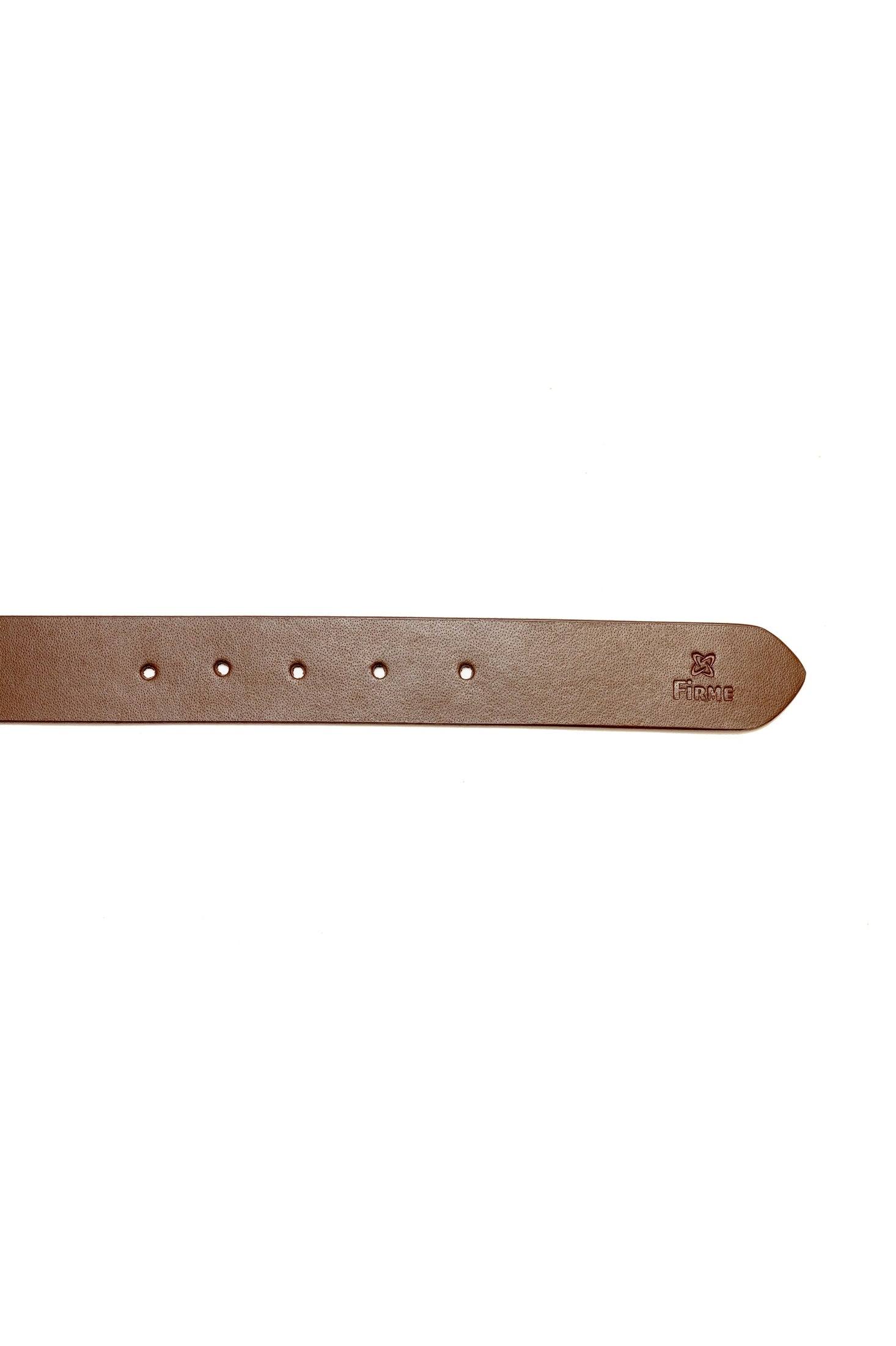 Mens Leather Belt With Fix Buckel | Genuine Leather Belt For Men (Fit Upto 46 Inches, Brown ).