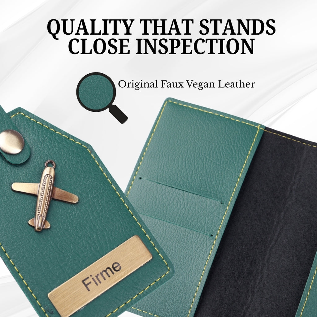 The Signature Gift Combo Set of Six – Premium Faux Vegan Leather Travel Essentials (Personalised Name Available)
