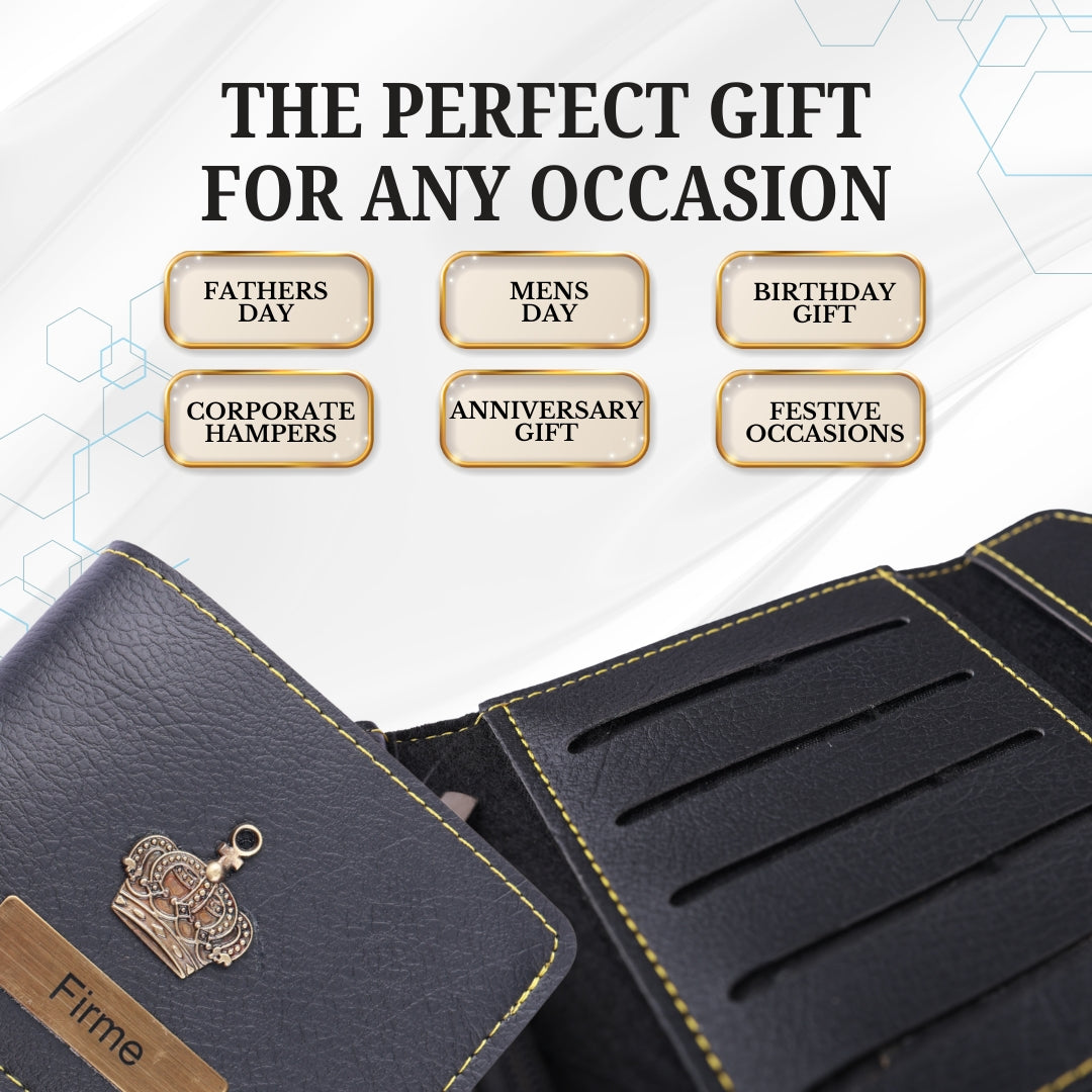 The Signature Gift Combo Set of Six – Premium Faux Vegan Leather Travel Essentials (Personalised Name Available)