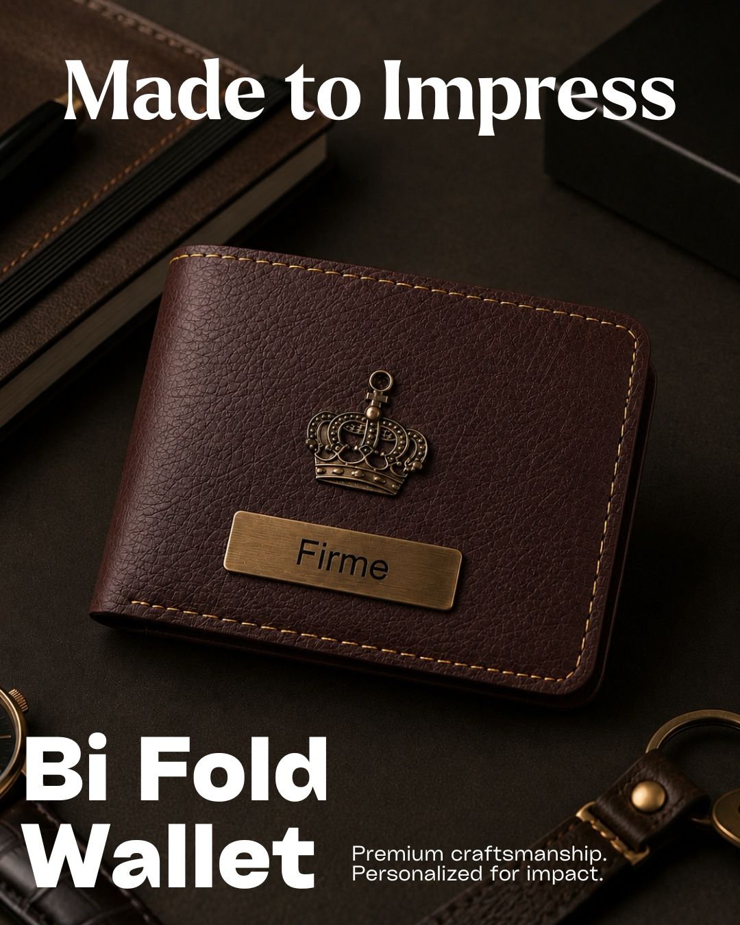The Signature Gift Combo Set of Six – Premium Faux Vegan Leather Travel Essentials (Personalised Name Available)