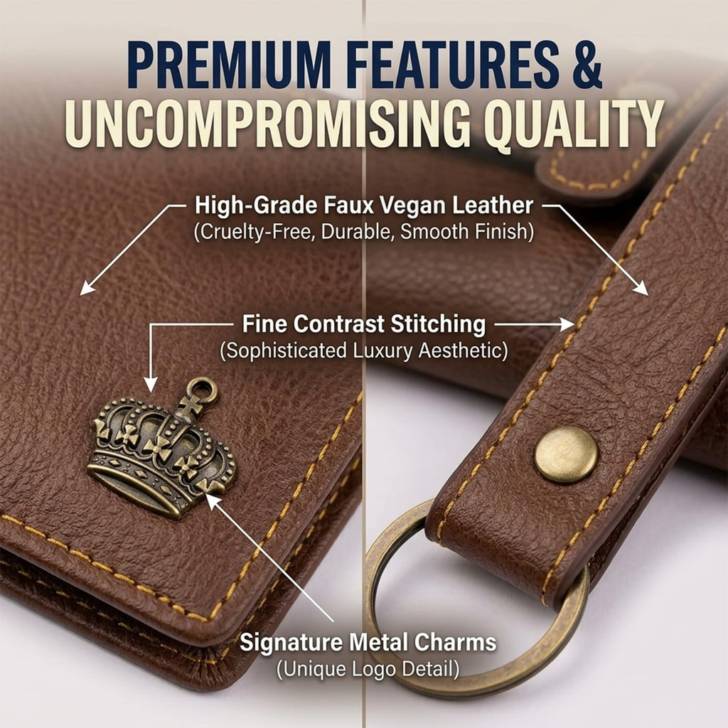 The Signature Gift Combo Set of Six – Premium Faux Vegan Leather Travel Essentials (Personalised Name Available)