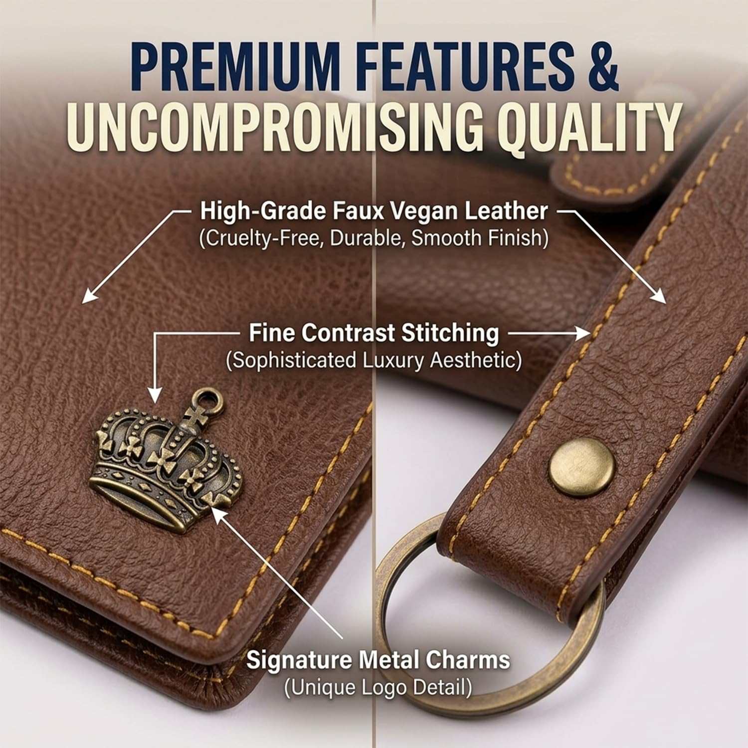 The Signature Gift Combo Set of Six – Premium Faux Vegan Leather Travel Essentials (Personalised Name Available)