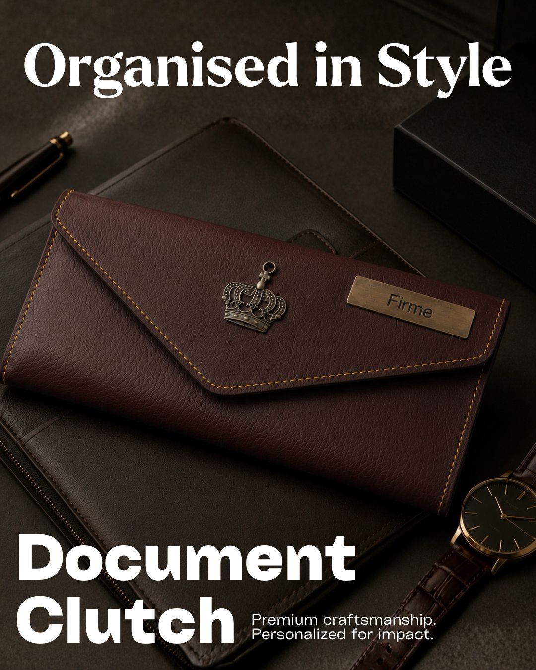 The Signature Gift Combo Set of Six – Premium Faux Vegan Leather Travel Essentials (Personalised Name Available)