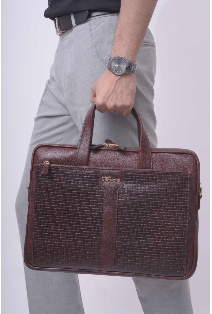 Aries – 1 Leather 15.6' Laptop Bag - Firmebags