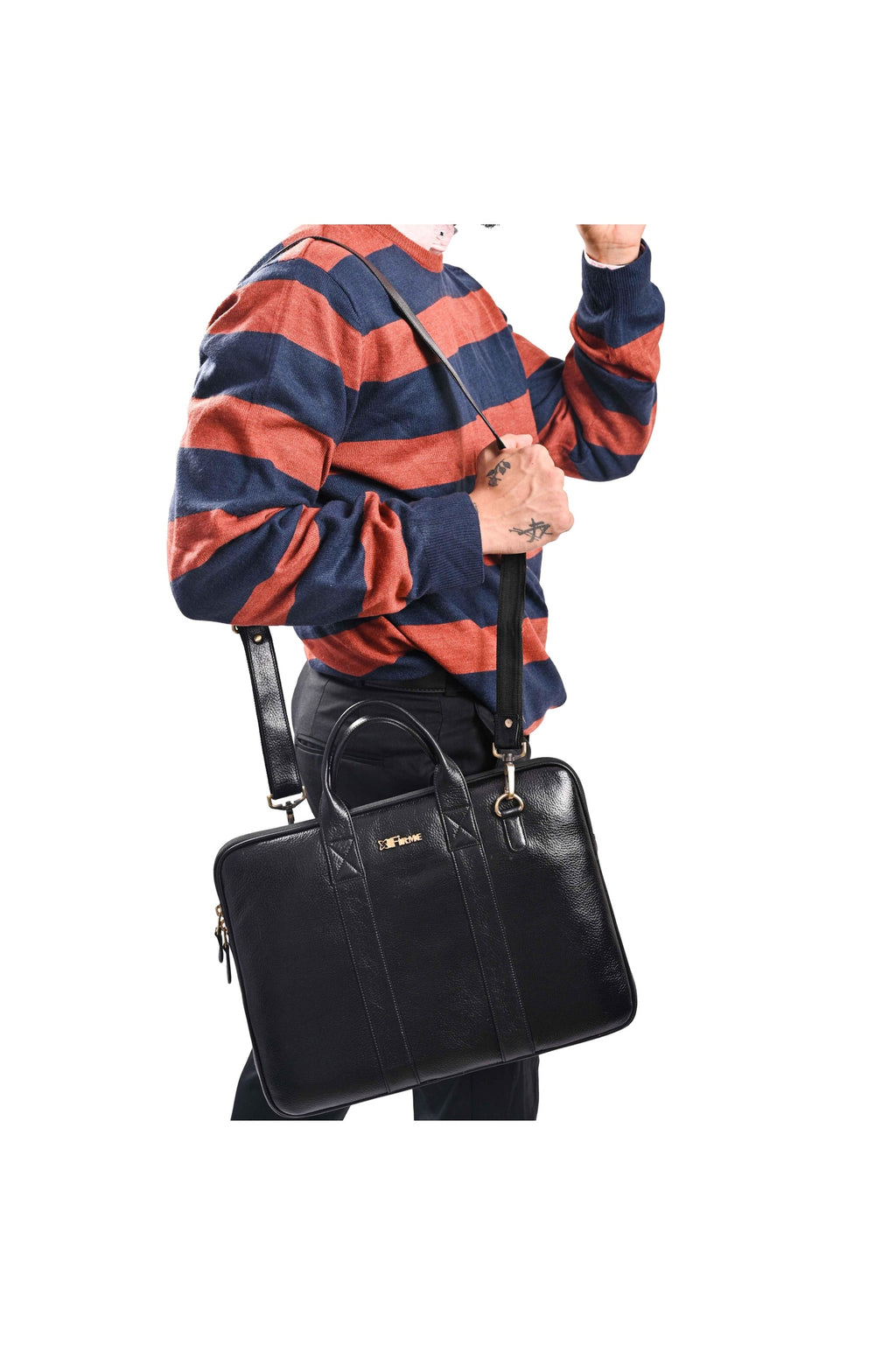 Elvee Leather Laptop Bag.