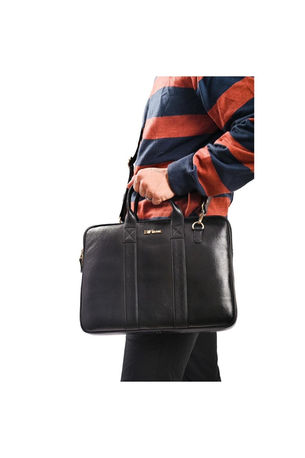 Elvee Leather Laptop Bag.