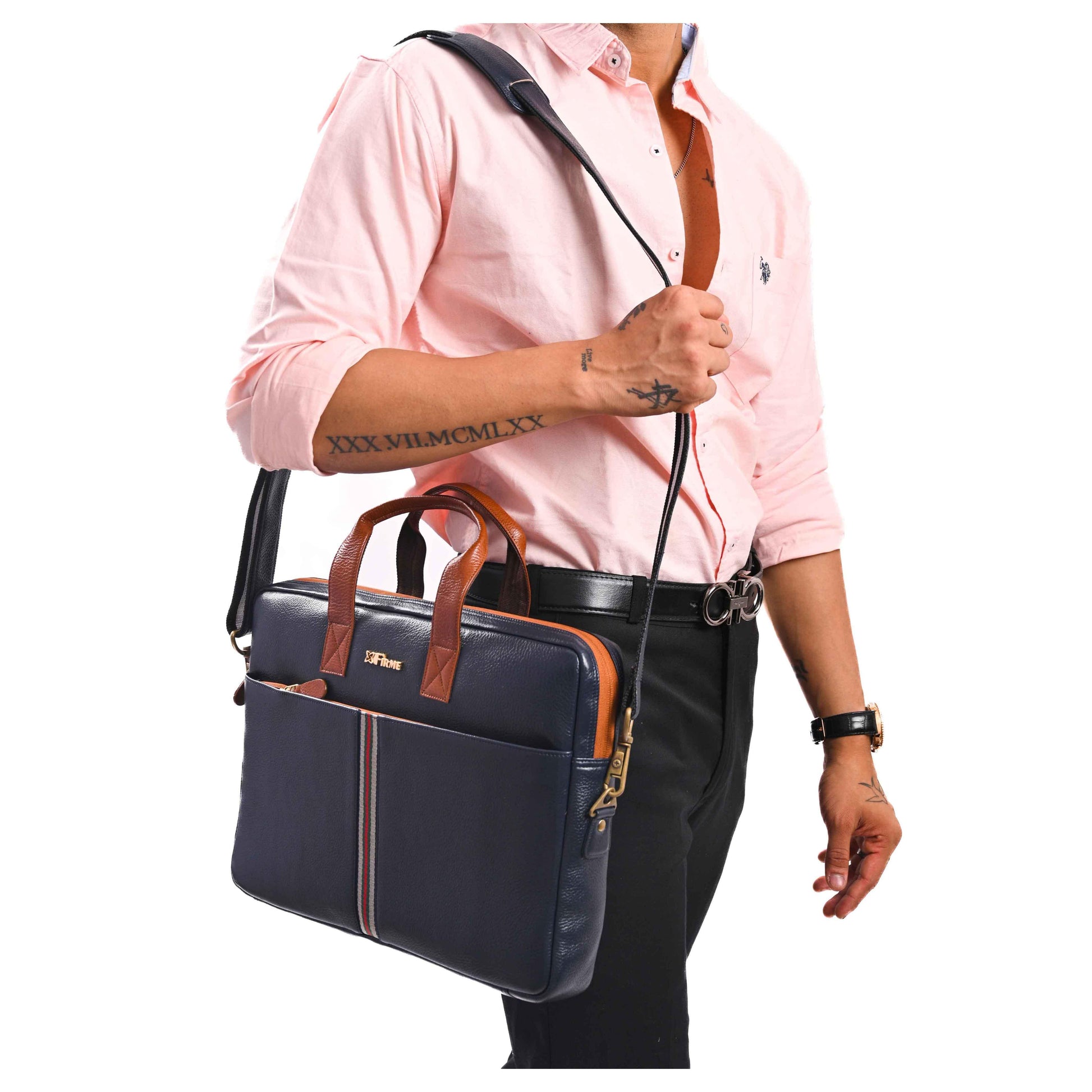 Fizzy Leather Laptop Bag - Firmebags