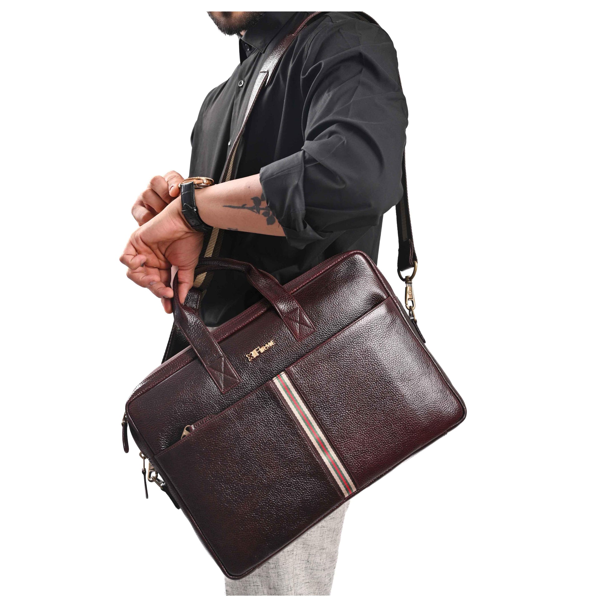 Fizzy Leather Laptop Bag - Firmebags