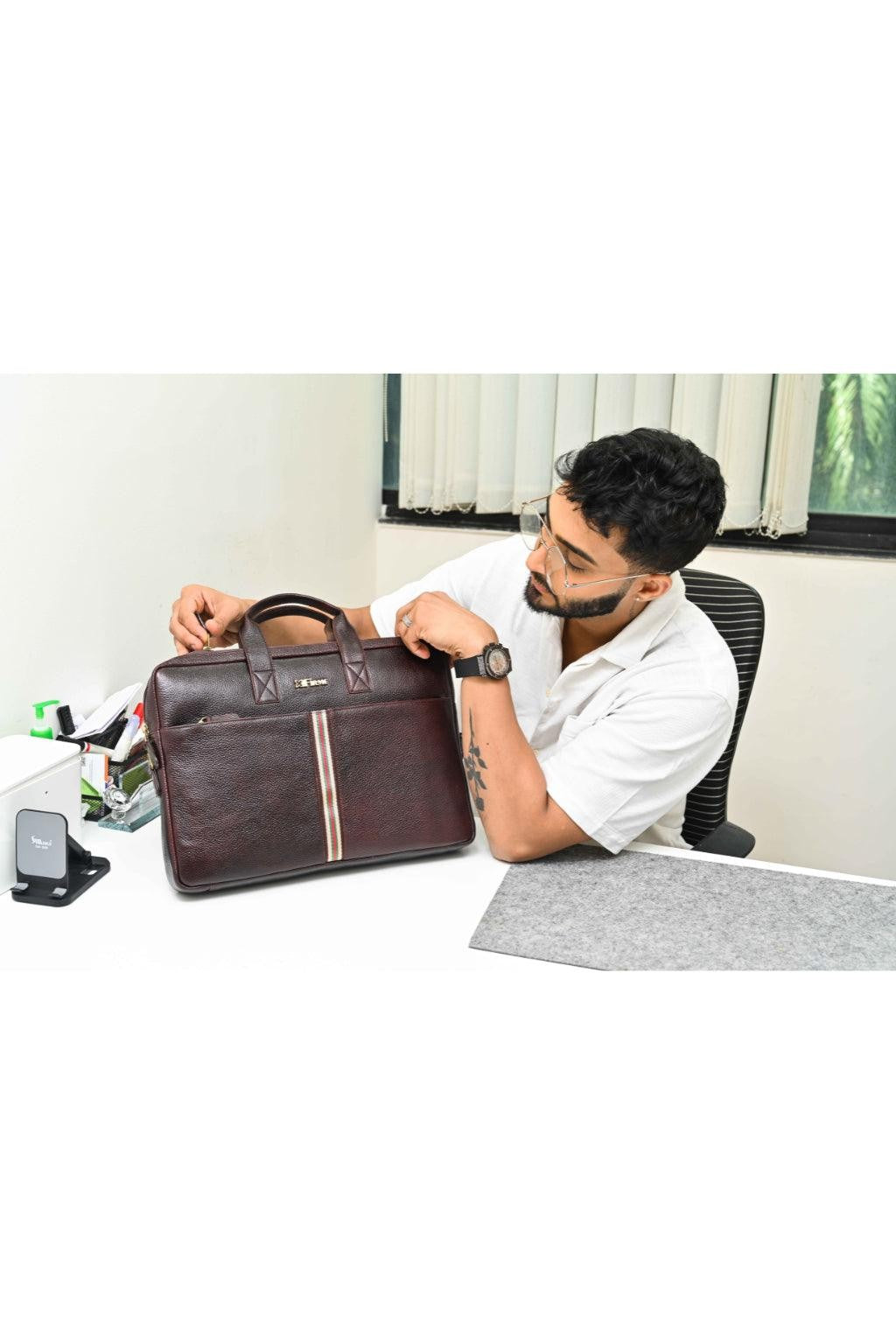 Fizzy Leather Laptop Bag.