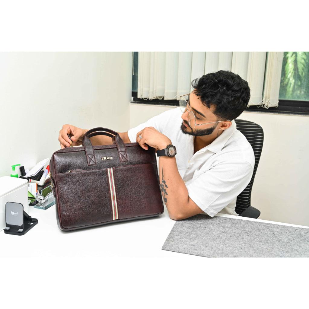 Fizzy Leather Laptop Bag - Firmebags