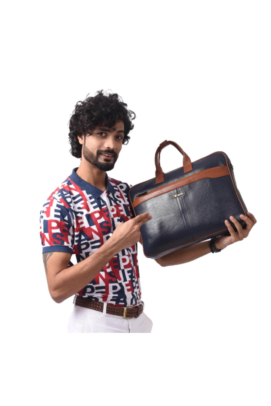 Classic Leather Laptop Bag.