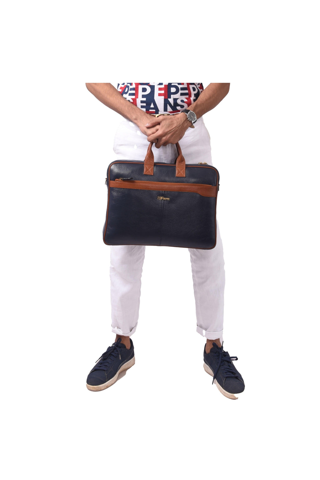 Classic Leather Laptop Bag.