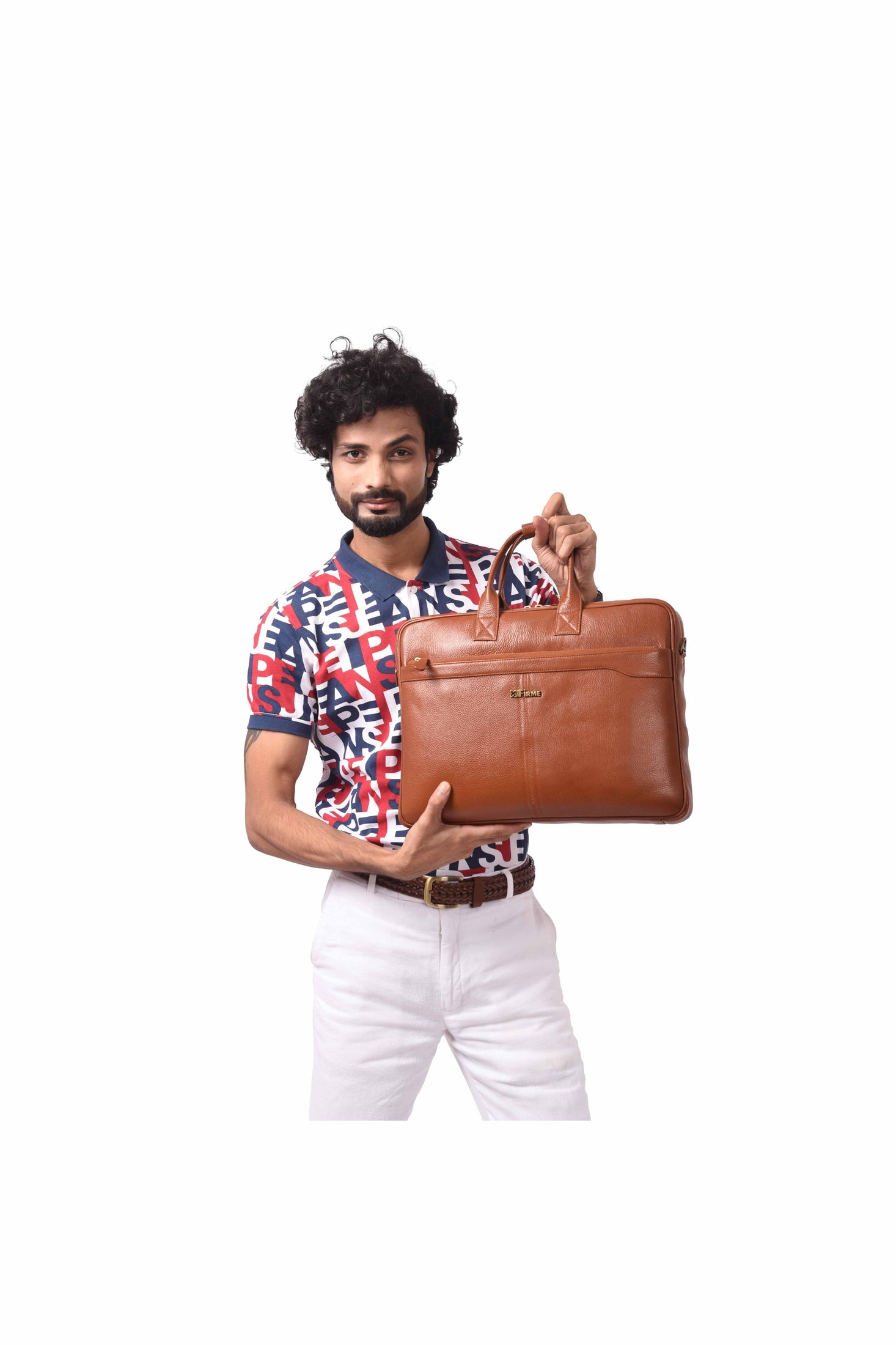 Classic Leather Laptop Bag.