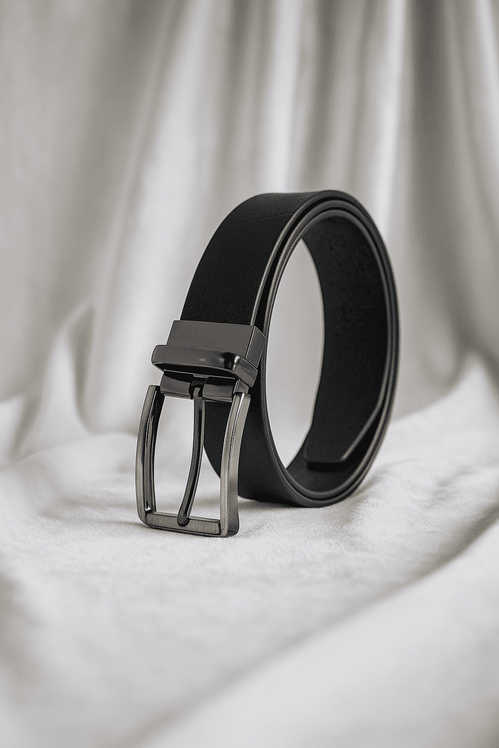 Firme Bag Mens Leather Belt With Buckel | Genuine Leather Belt For Men (Fit Upto 46 Inches, Black )