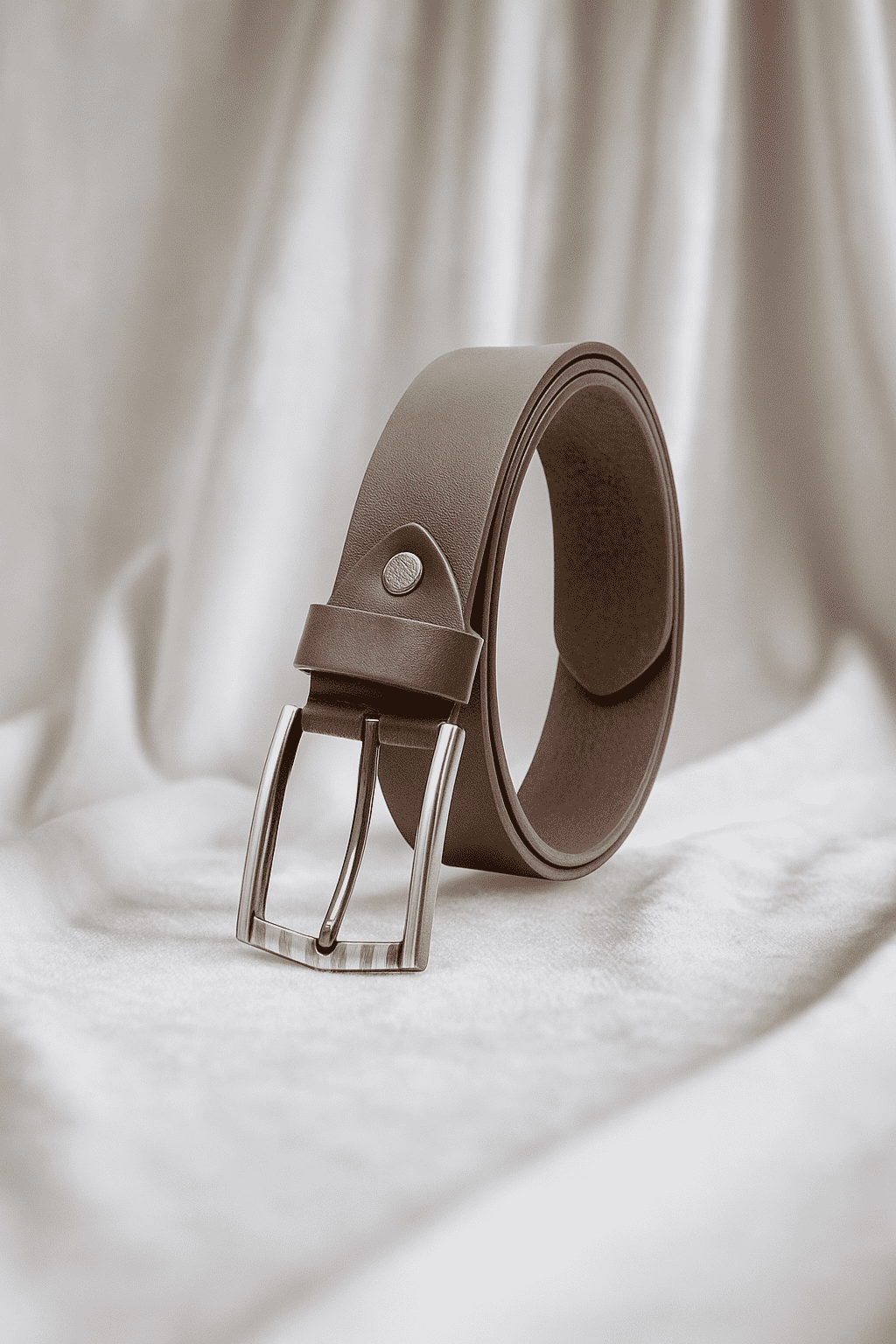Mens Leather Belt With Fix Buckel | Genuine Leather Belt For Men (Fit Upto 46 Inches, Brown )