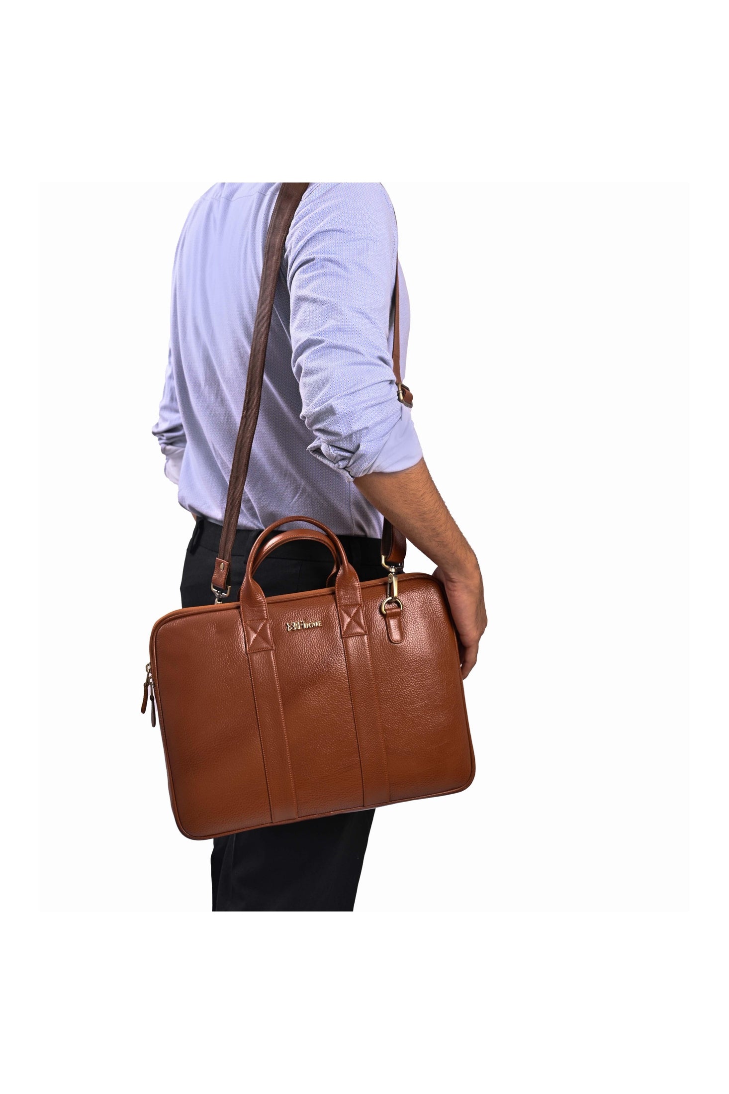 Elvee Leather Laptop Bag.