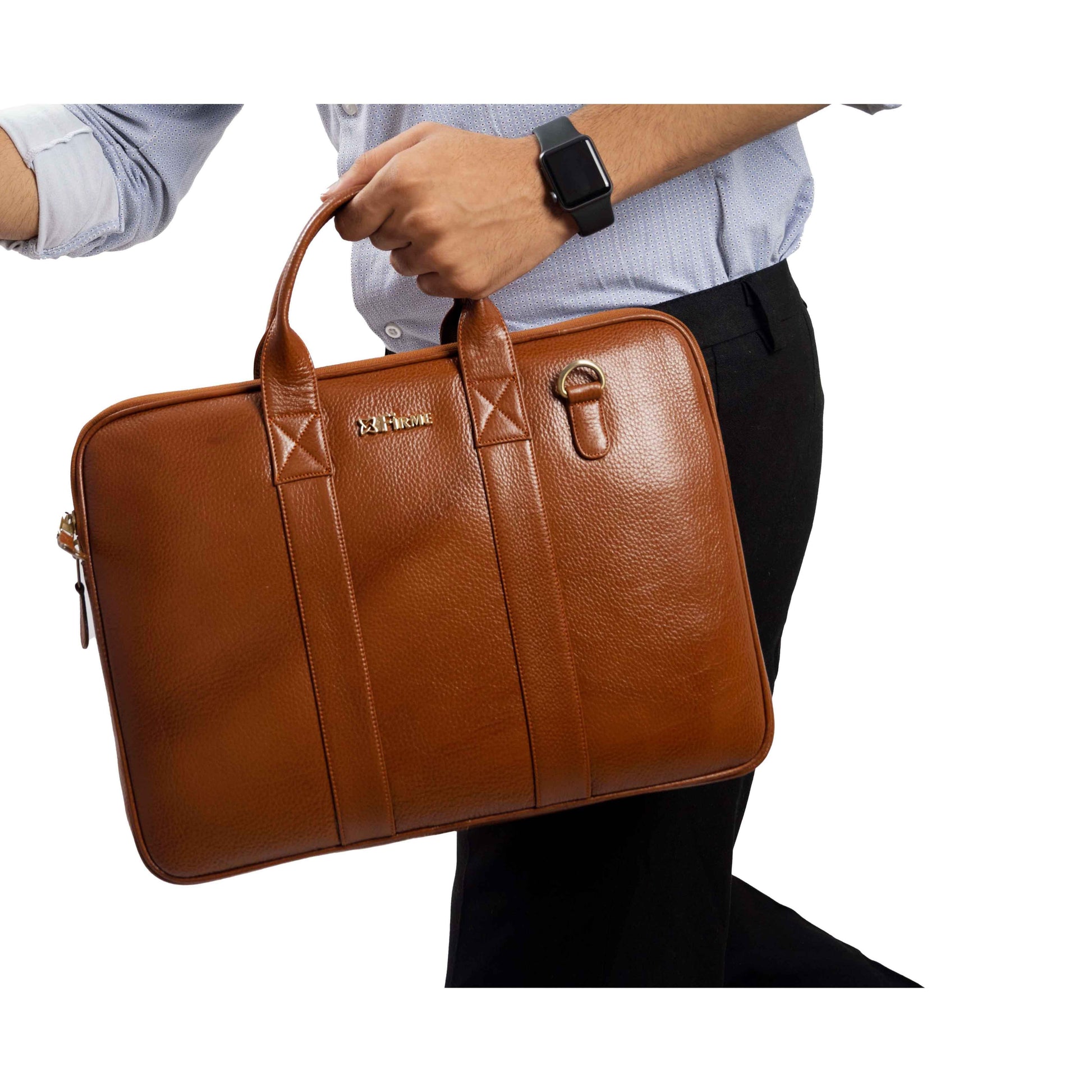 Elvee Leather Laptop Bag - Firmebags