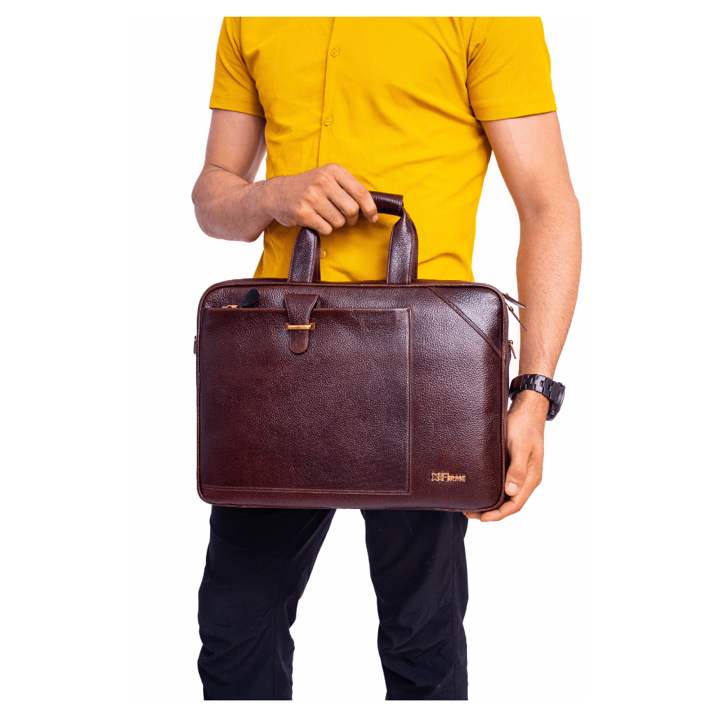 Stud Leather Laptop Bag - Firmebags