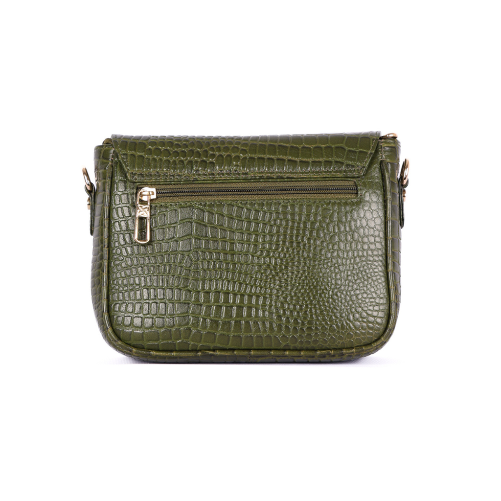 Croco Women’s Genuine Leather Sling Bag – Lightweight, Waterproof, Compact Design