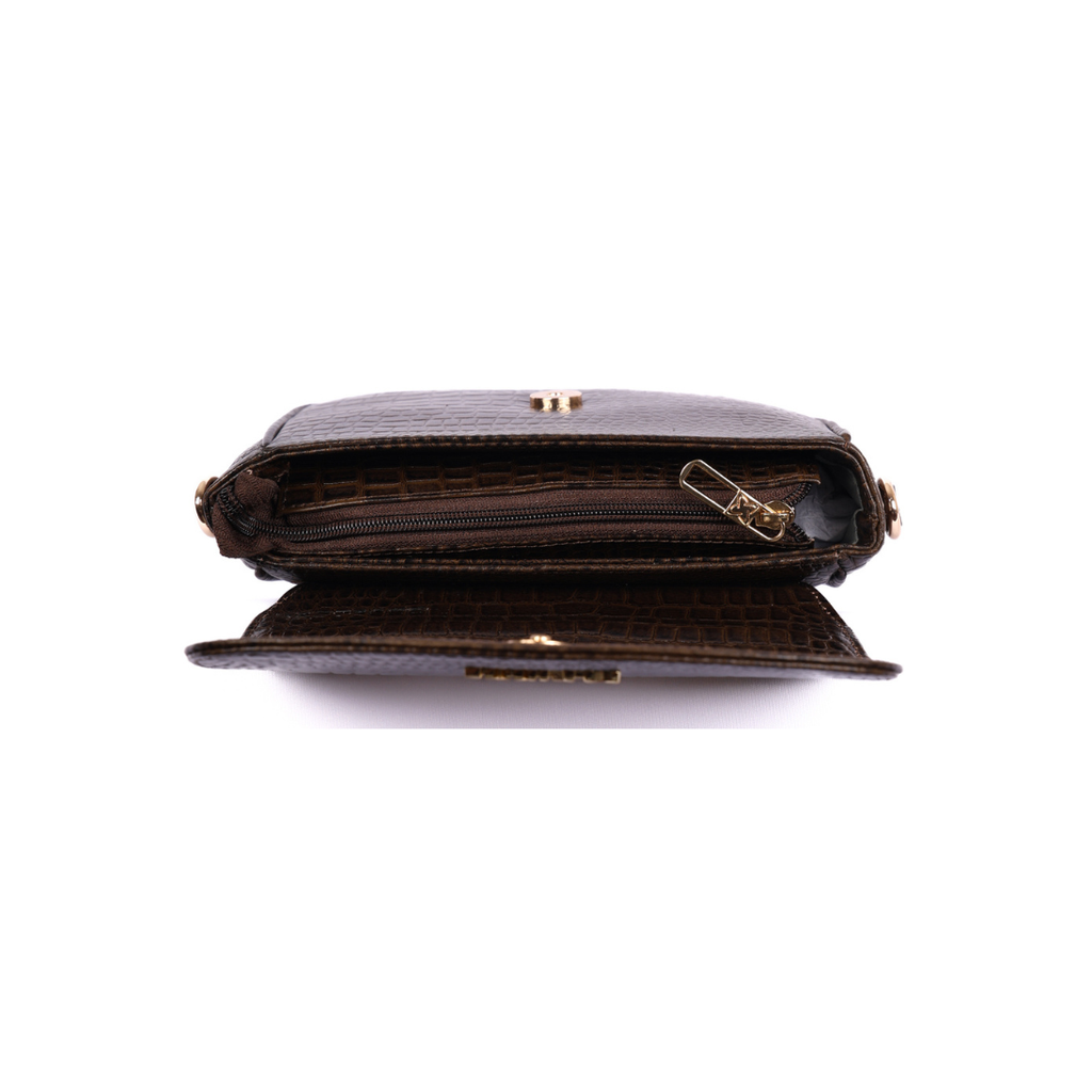 Croco Women’s Genuine Leather Sling Bag – Lightweight, Waterproof, Compact Design