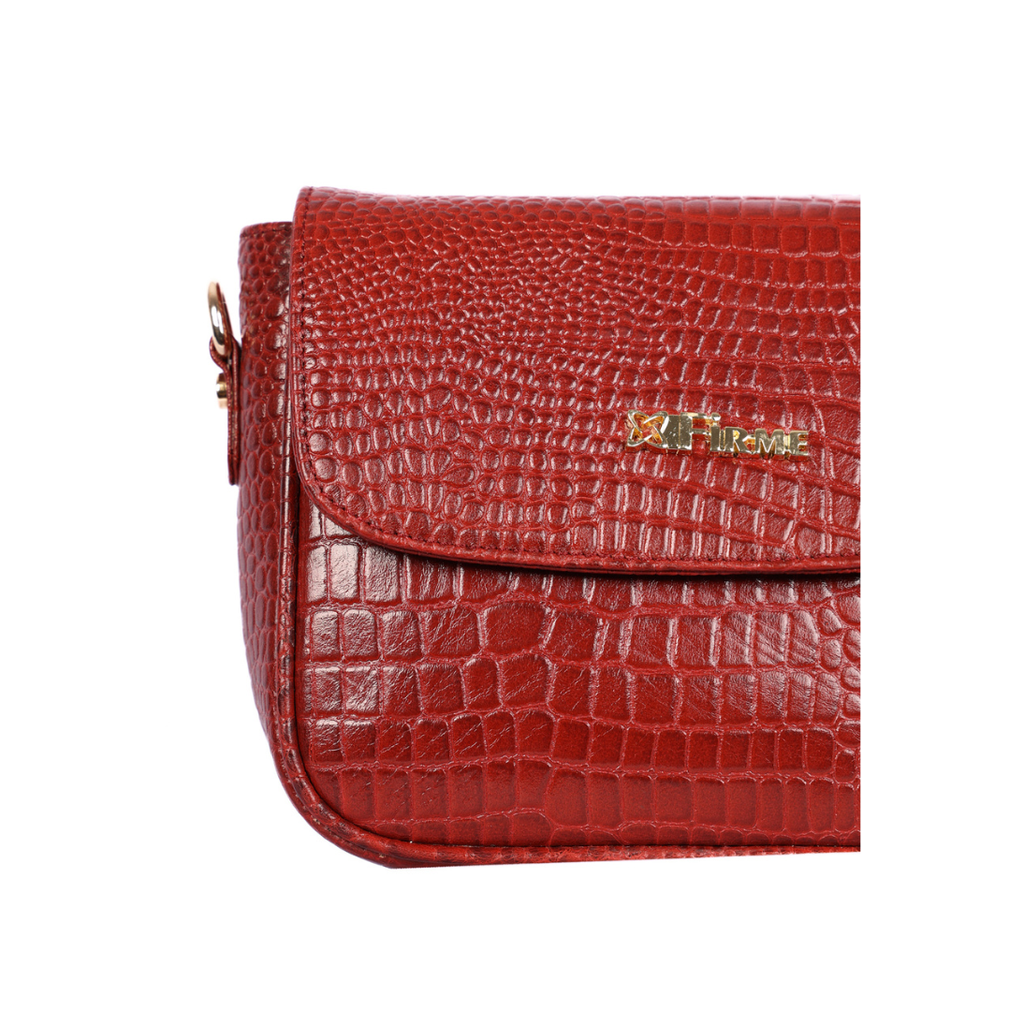 Croco Women’s Genuine Leather Sling Bag – Lightweight, Waterproof, Compact Design