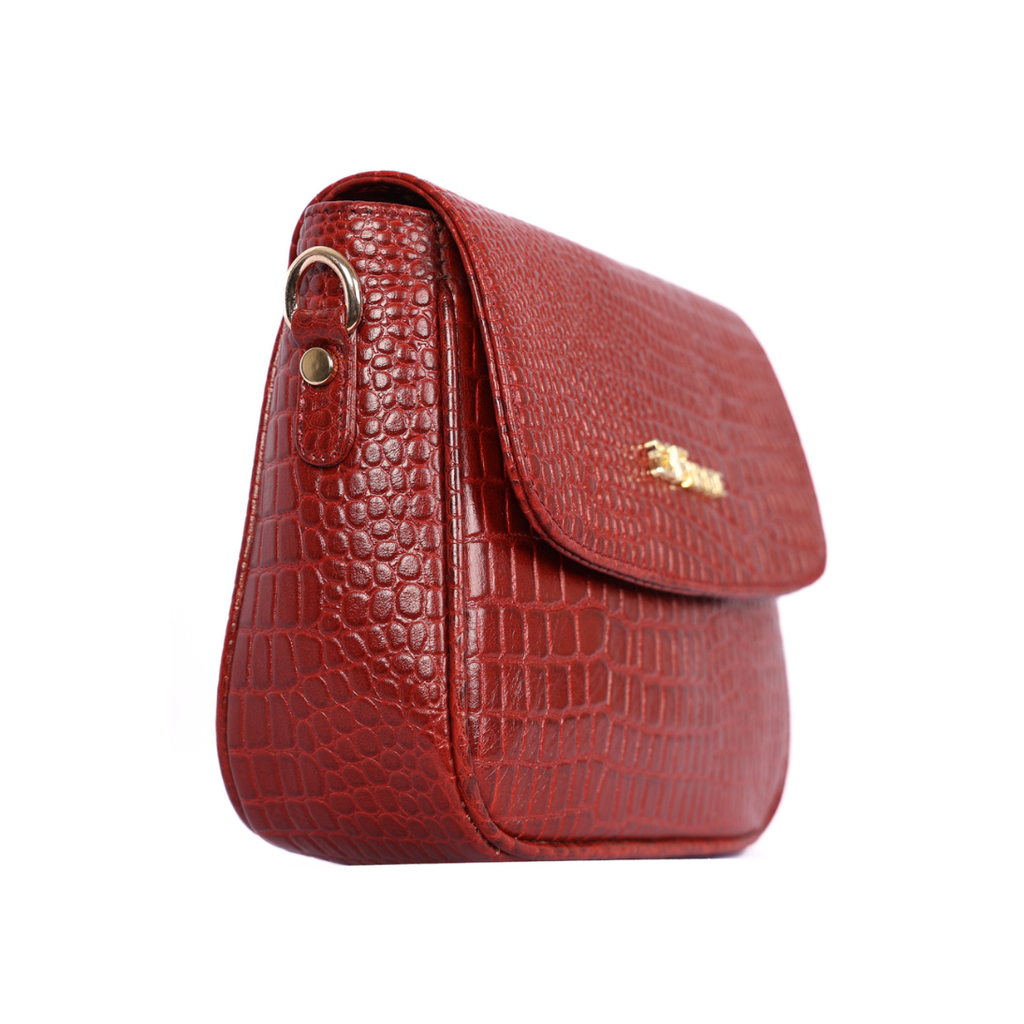 Croco Women’s Genuine Leather Sling Bag – Lightweight, Waterproof, Compact Design