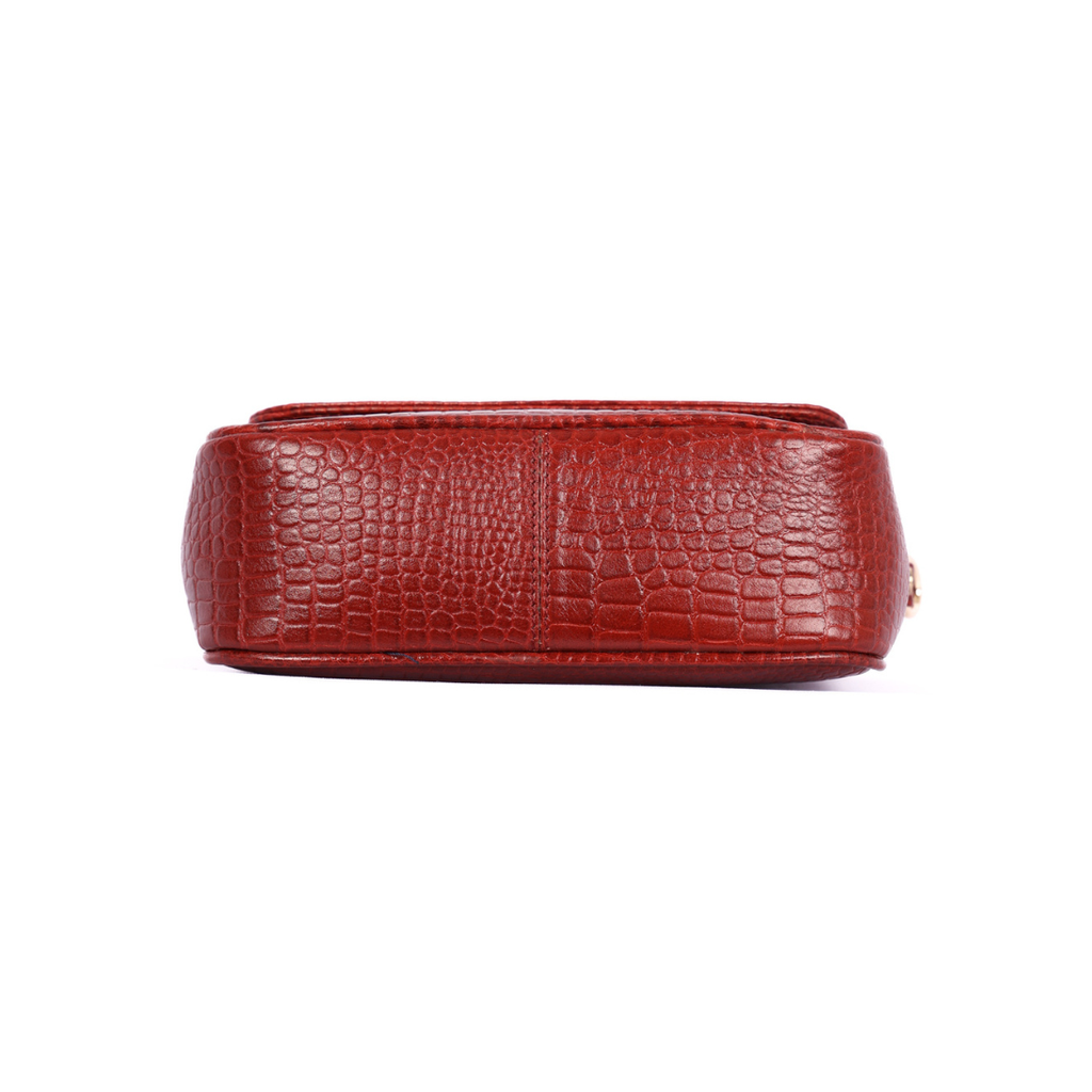 Croco Women’s Genuine Leather Sling Bag – Lightweight, Waterproof, Compact Design