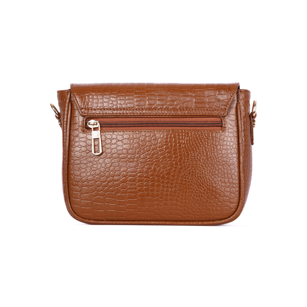 Croco Women’s Genuine Leather Sling Bag – Lightweight, Waterproof, Compact Design