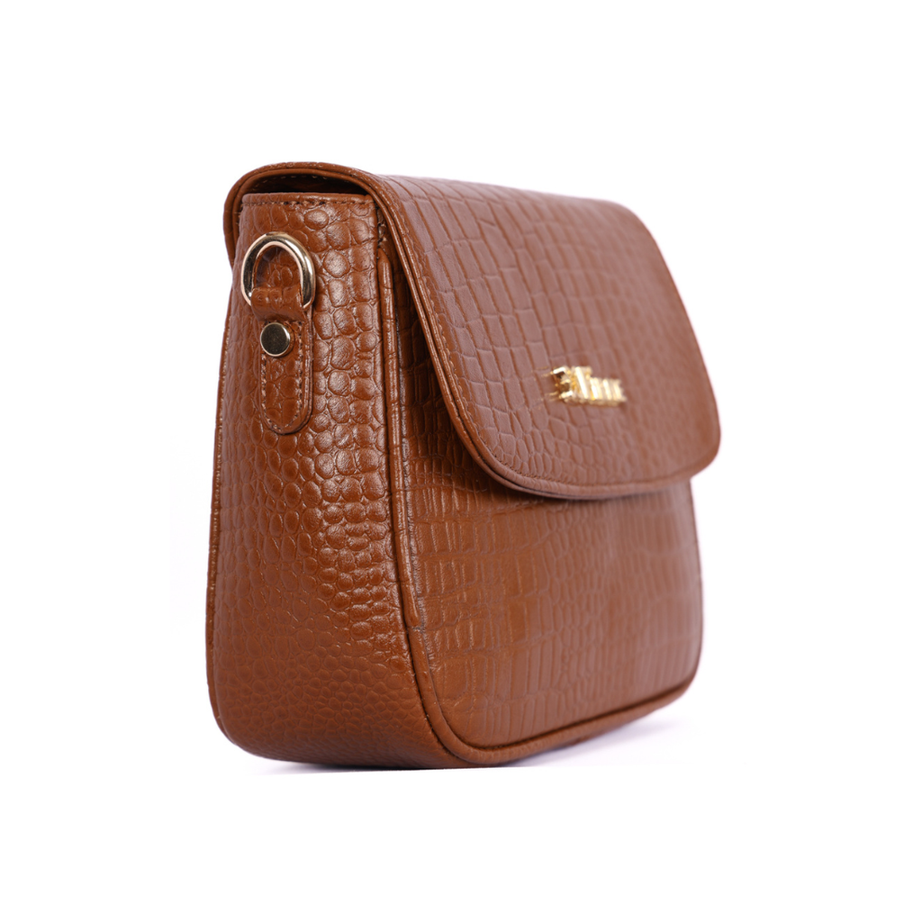 Croco Women’s Genuine Leather Sling Bag – Lightweight, Waterproof, Compact Design