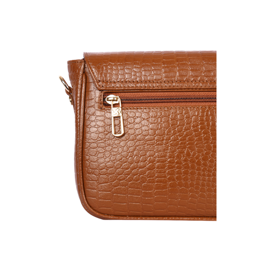 Croco Women’s Genuine Leather Sling Bag – Lightweight, Waterproof, Compact Design