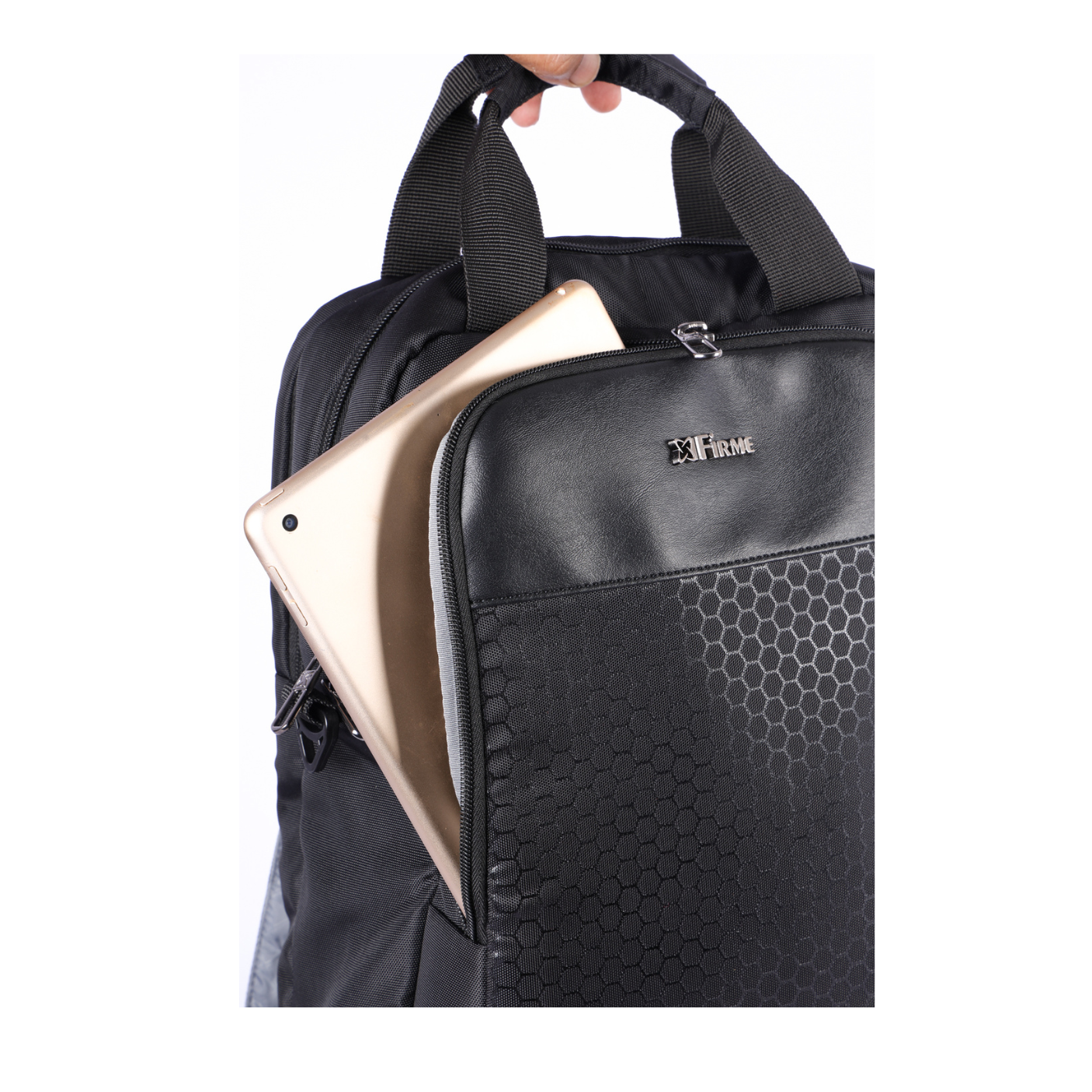 Firme Hive 2-in-1 large men's backpack convertible for office use in black color