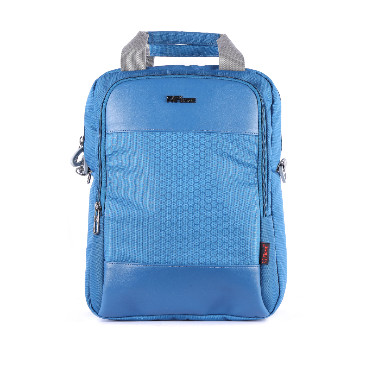 Large black convertible backpack with multiple compartments for office use.