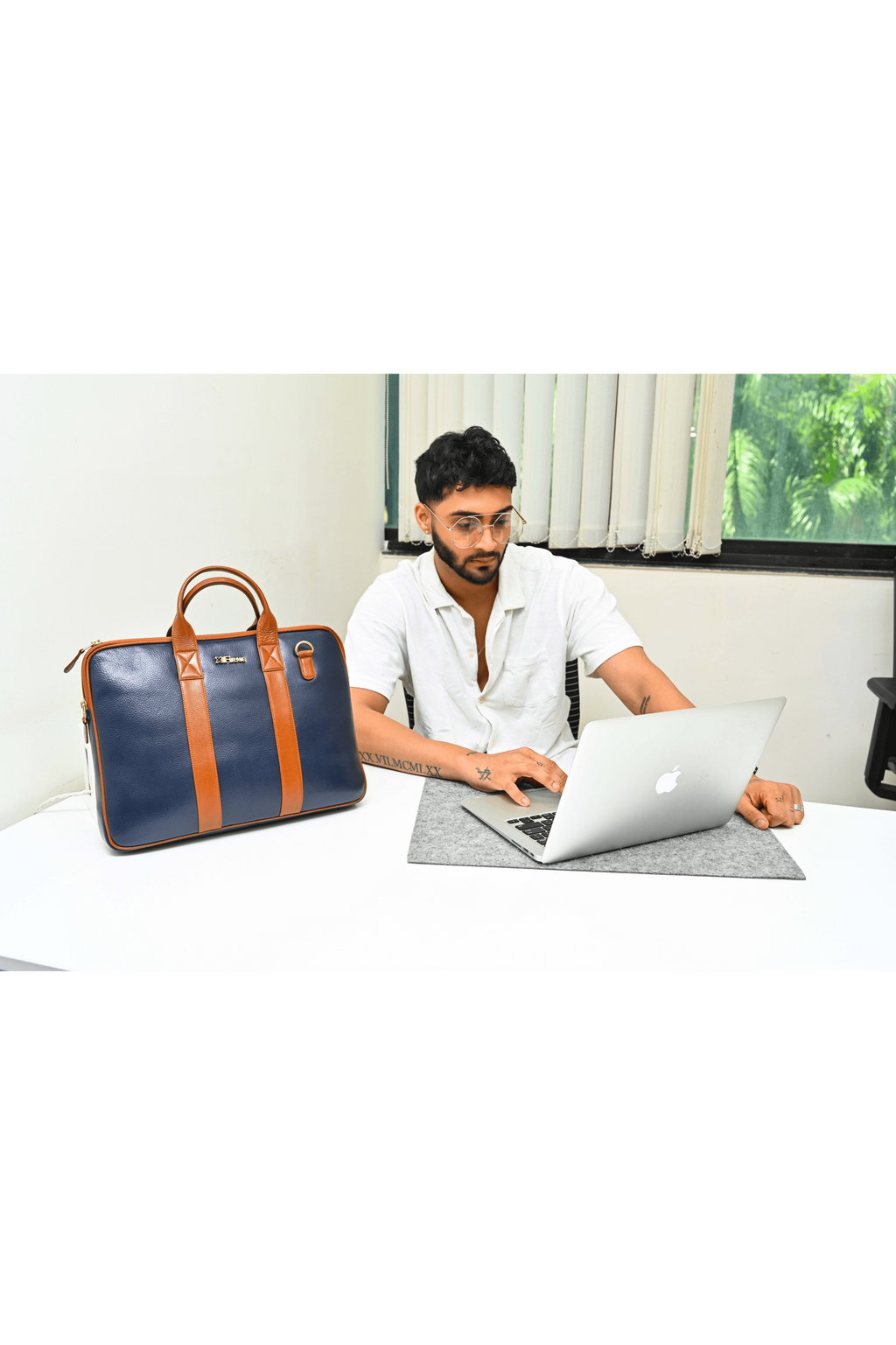 Slice Leather Laptop Bag.