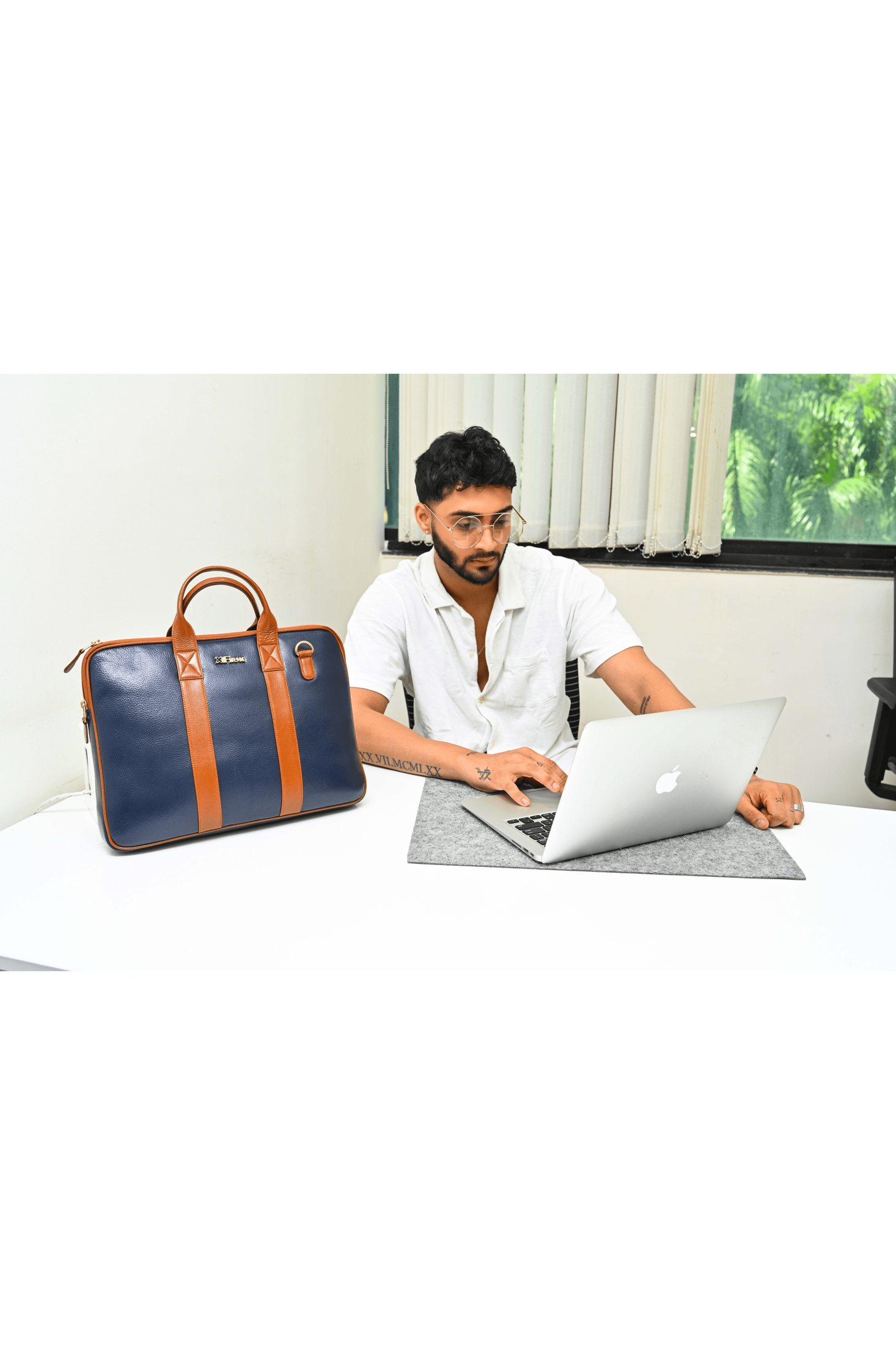 Slice Leather Laptop Bag.