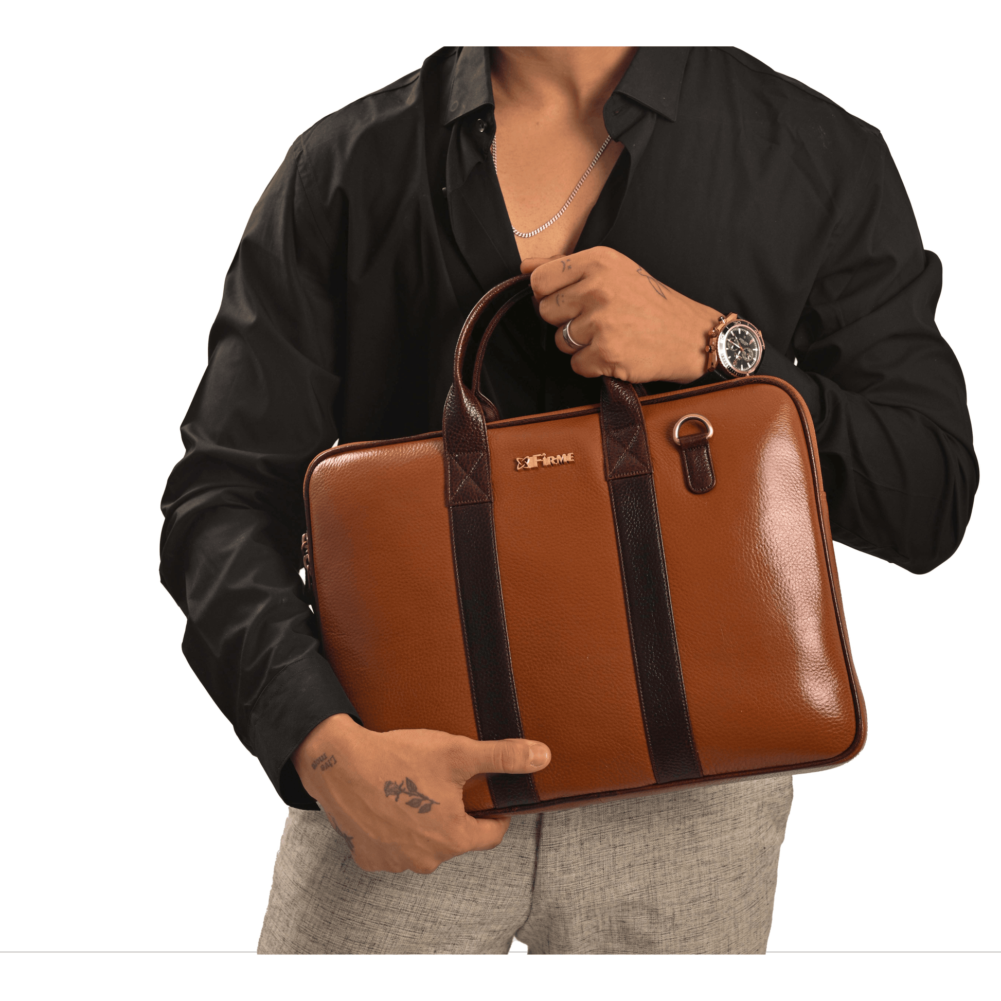 Slice Leather Laptop Bag - Firmebags