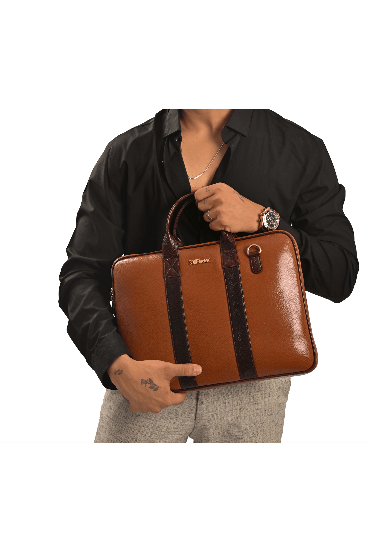 Slice Leather Laptop Bag.