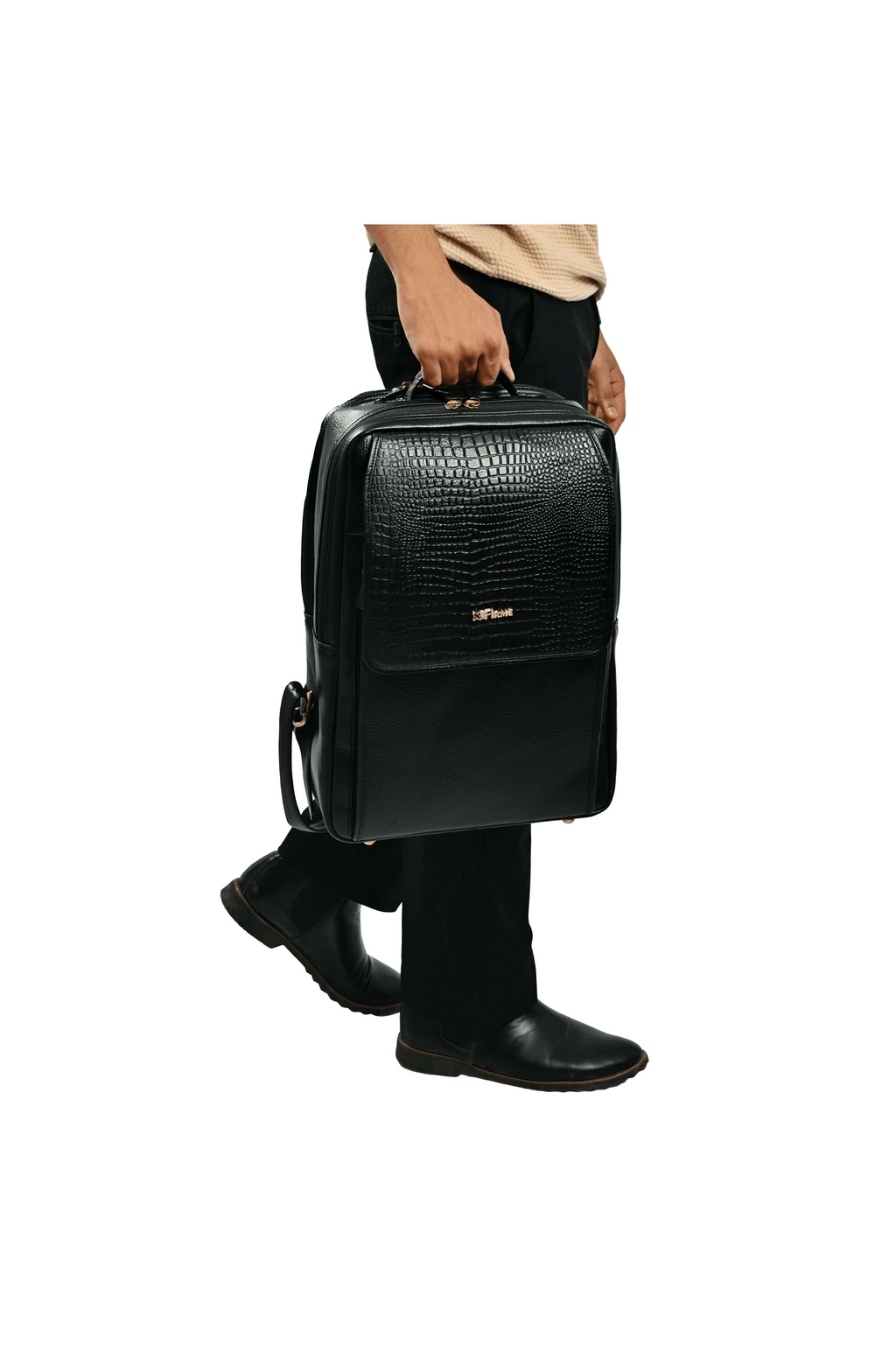 Skier Leather Backpack.