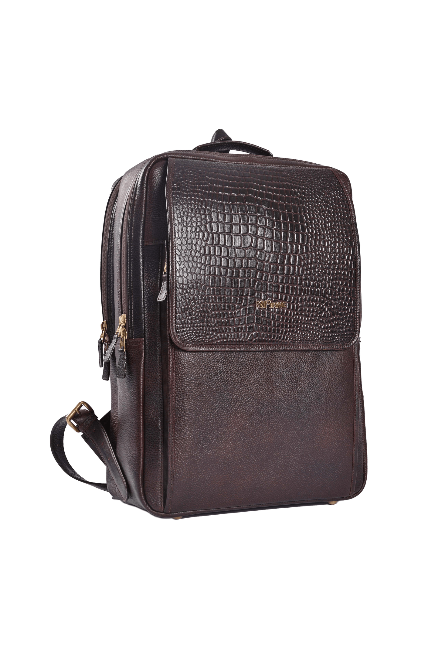 Skier Leather Backpack.