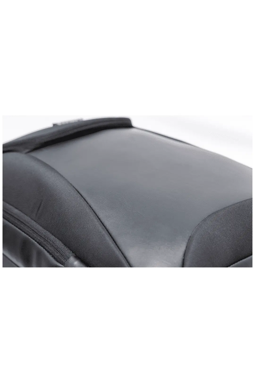 A sleek black laptop backpack with multiple compartments and padded straps.