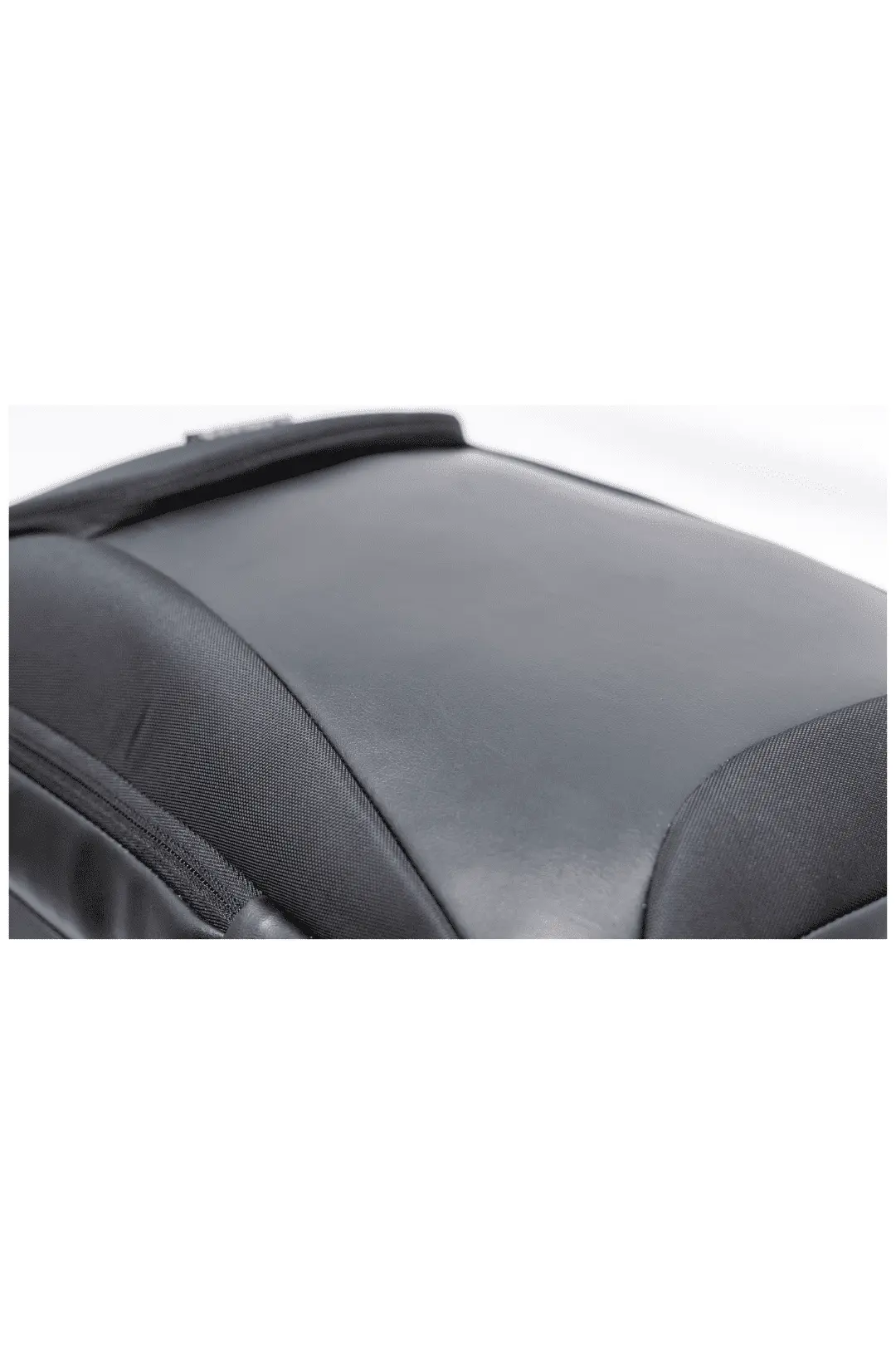 A sleek black laptop backpack with multiple compartments and padded straps.