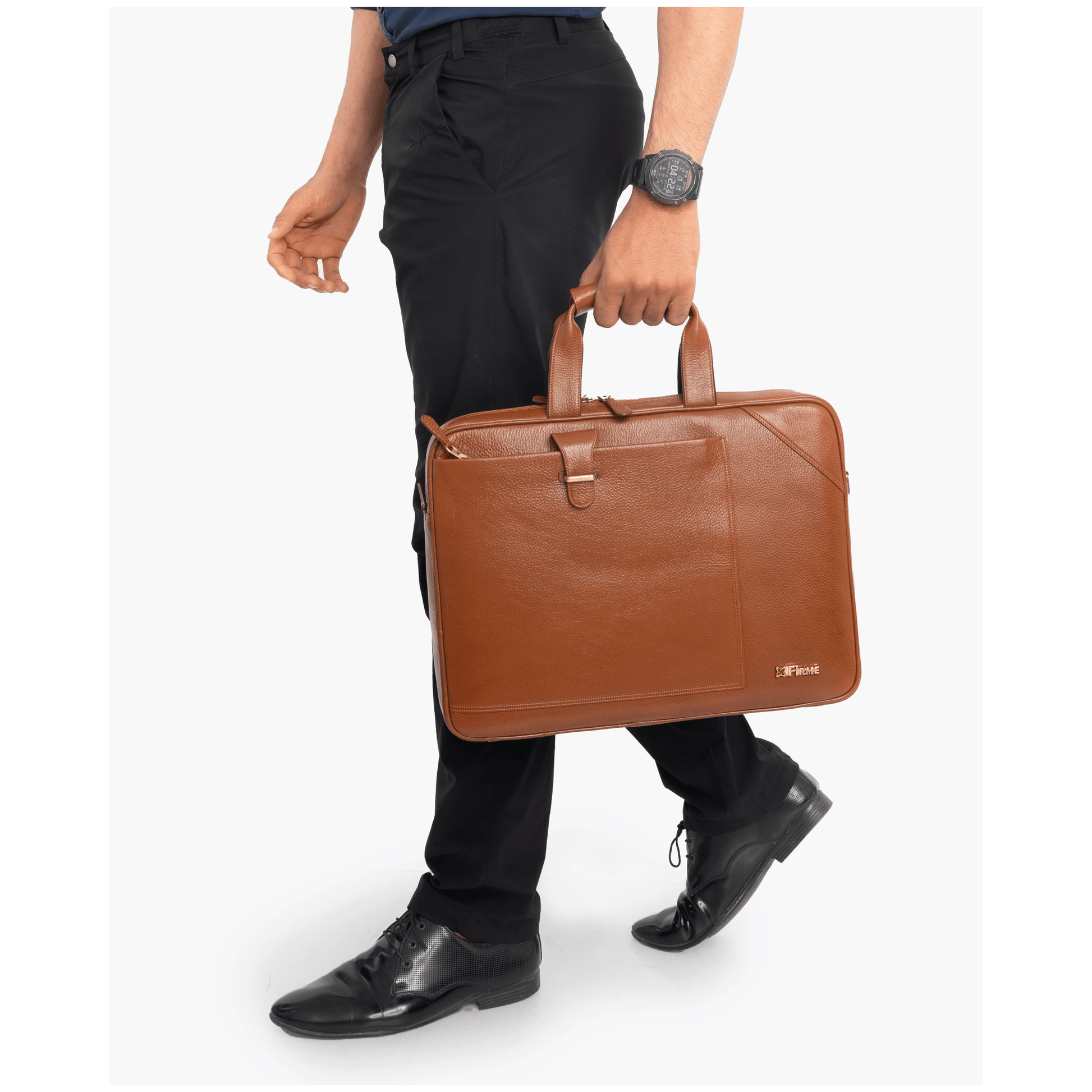 Stud Leather Laptop Bag - Firmebags