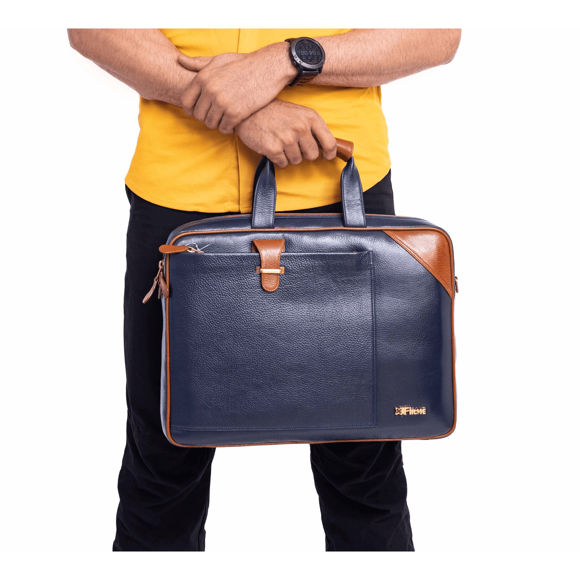 Stud Leather Laptop Bag - Firmebags