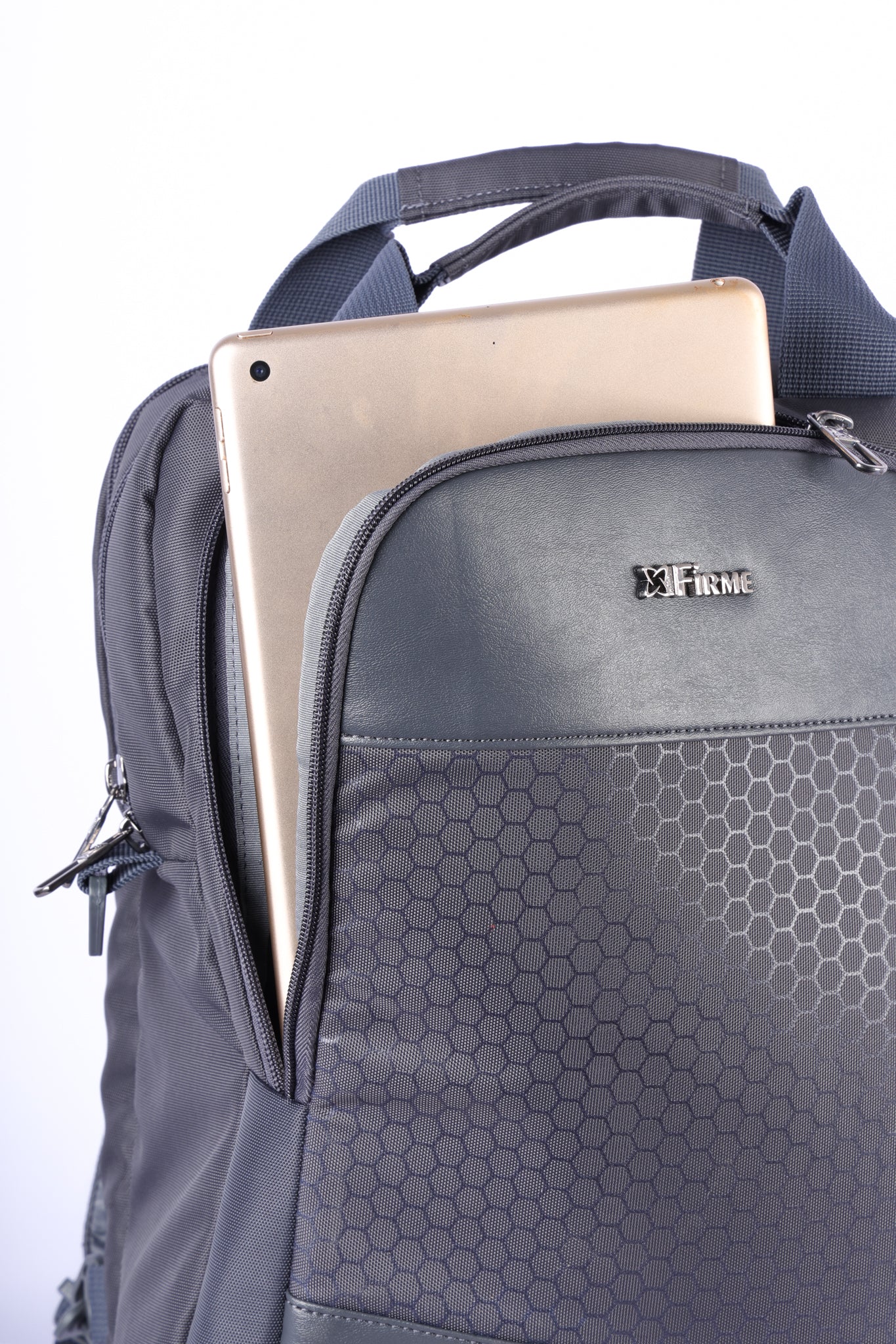 Black convertible backpack with multiple compartments for office use.