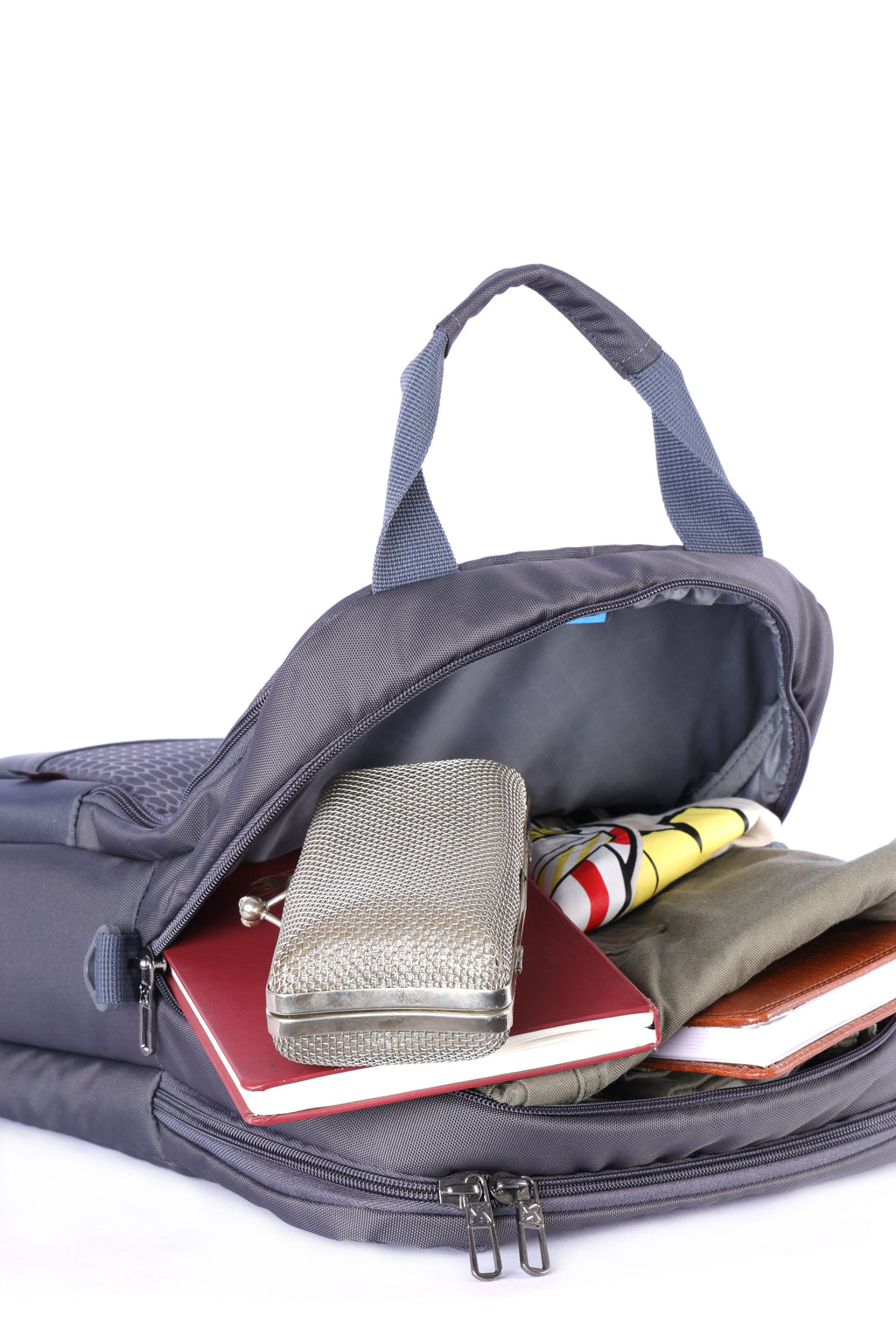 Large black convertible backpack for men suitable for office use with multiple compartments